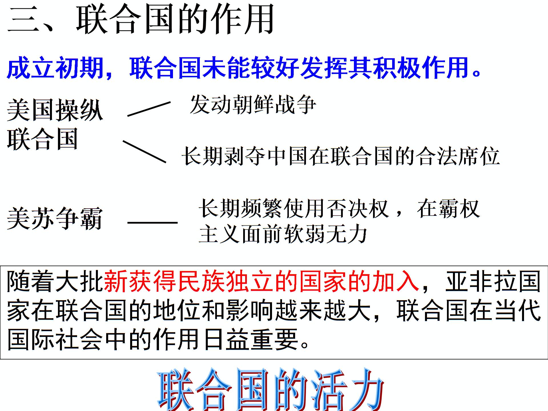 人教版《历史与社会》九年级全册第五单元第二课联合国与《联合国宪章》（共10张PPT）