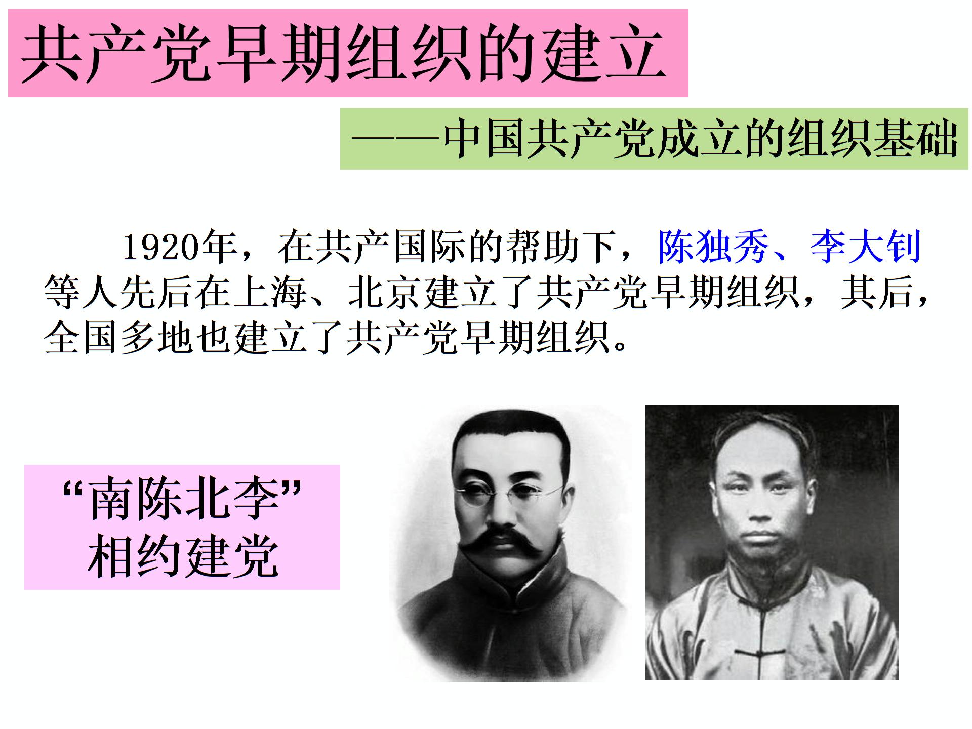 人教版九年级上册 历史与社会第二单元第四课-中国共产党的诞生（共15张PPT）