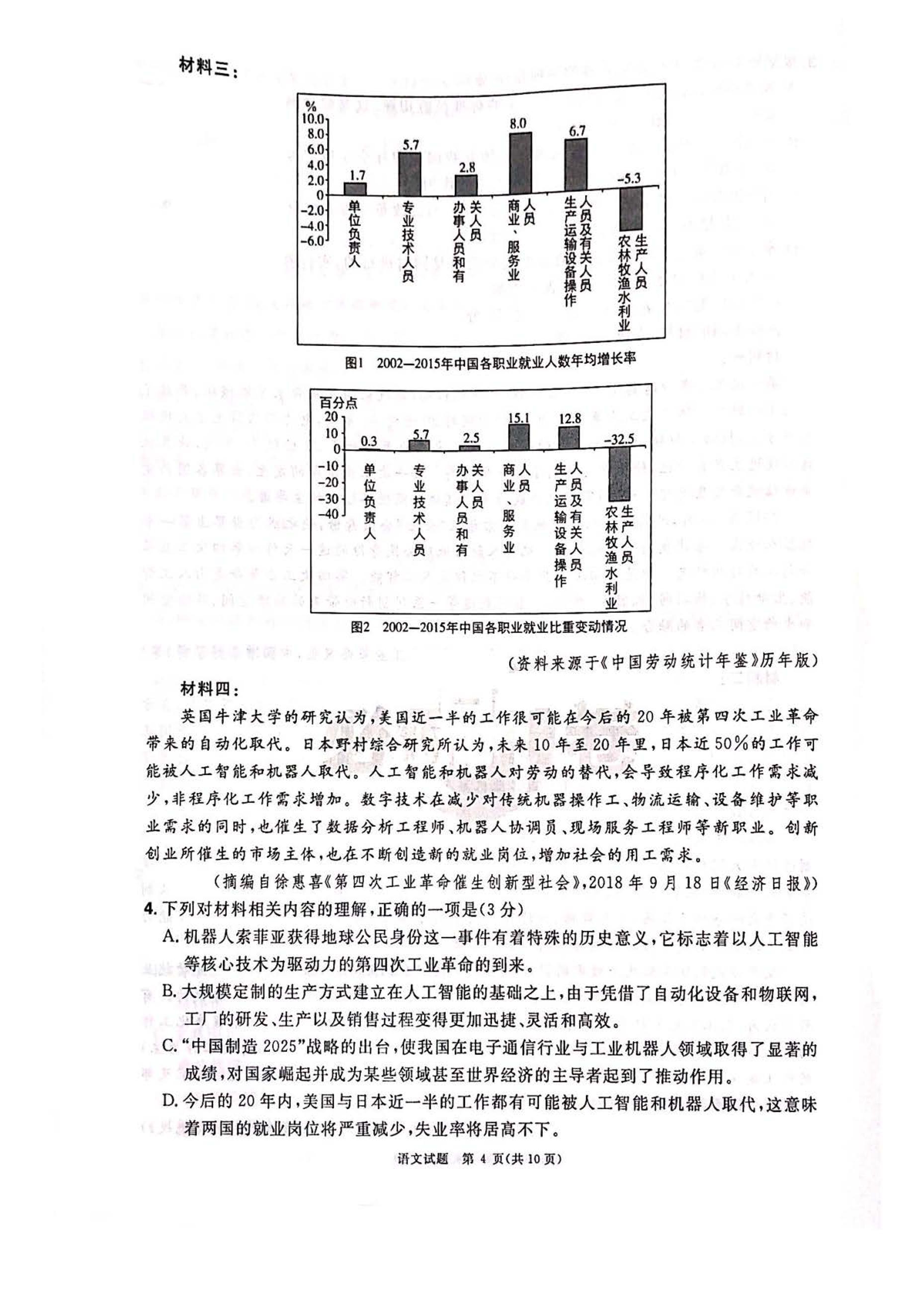 2019年普通高等学校招生全国统一考试全真预测卷（高考必刷最后一卷）语文试题（PDF版，无答案）B