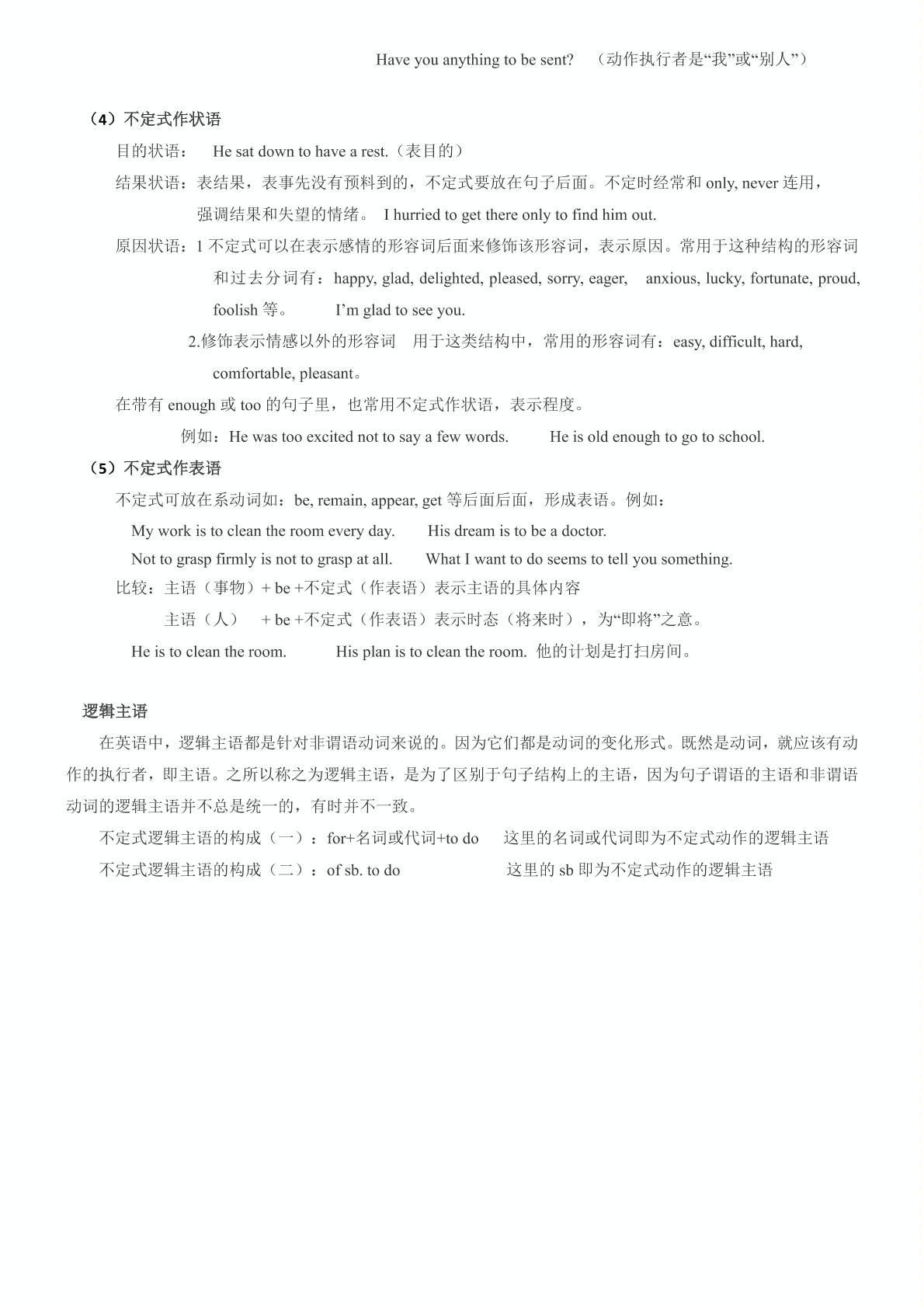 初中英语语法专题： 非谓语之动词不定式（PDF版）