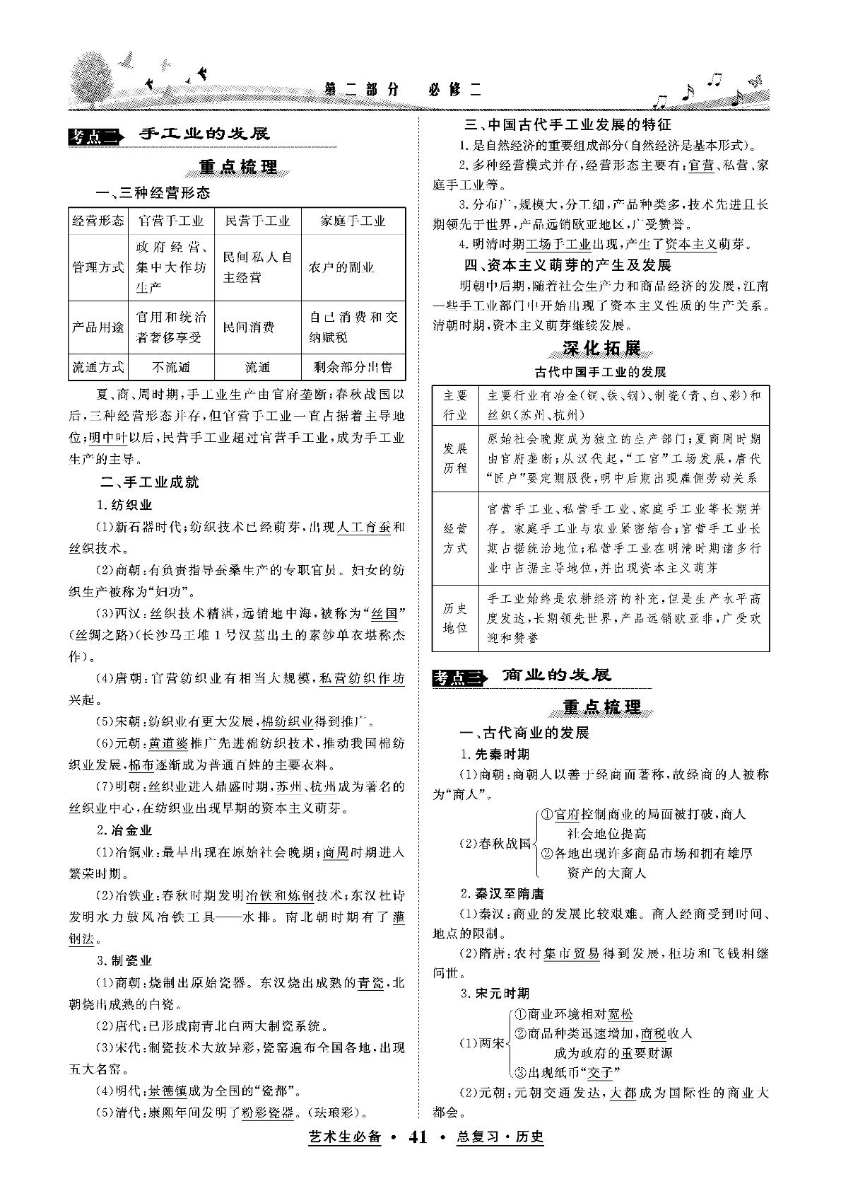 第九单元 古代中国的经济（含五年真题课时作业）-【名师大课堂】2021版高考历史总复习艺术生必备