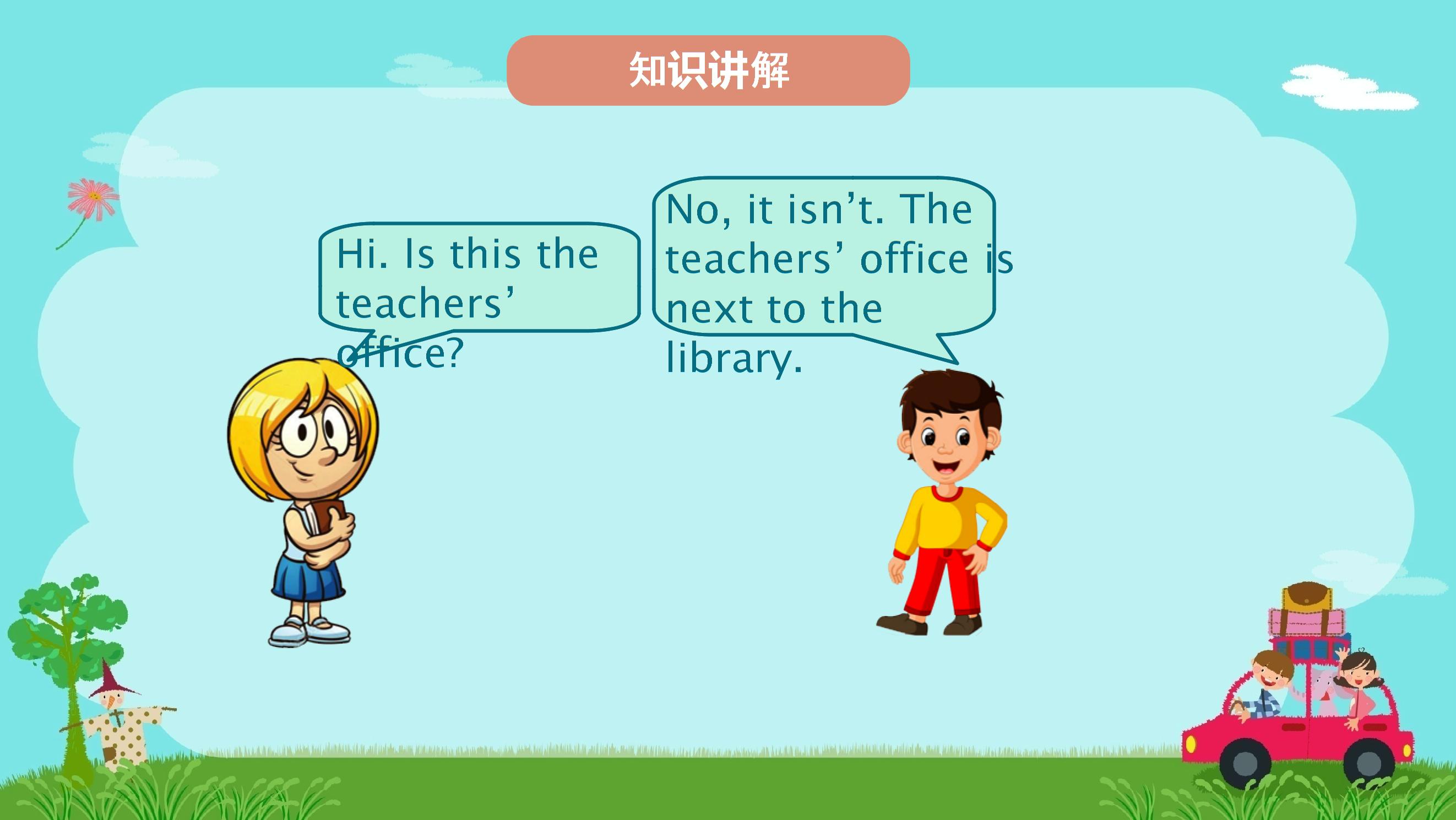 四年级下册英语课件-Unit 1 My school Lesson 2 足球场在哪里？ 人教（PEP）(共16张PPT)