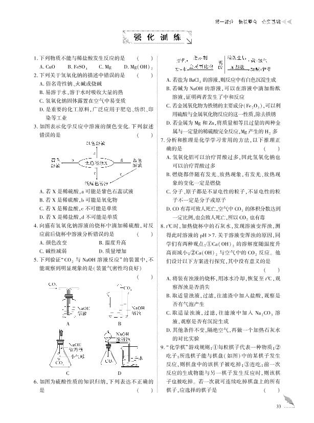 第5讲 常见的酸和碱-2020中考化学总复习【优课堂给力A+】