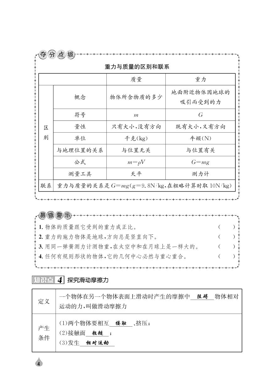 第六章 力和机械（知识点精讲）-八年级下册初二物理【江西标准卷】（沪粤版）