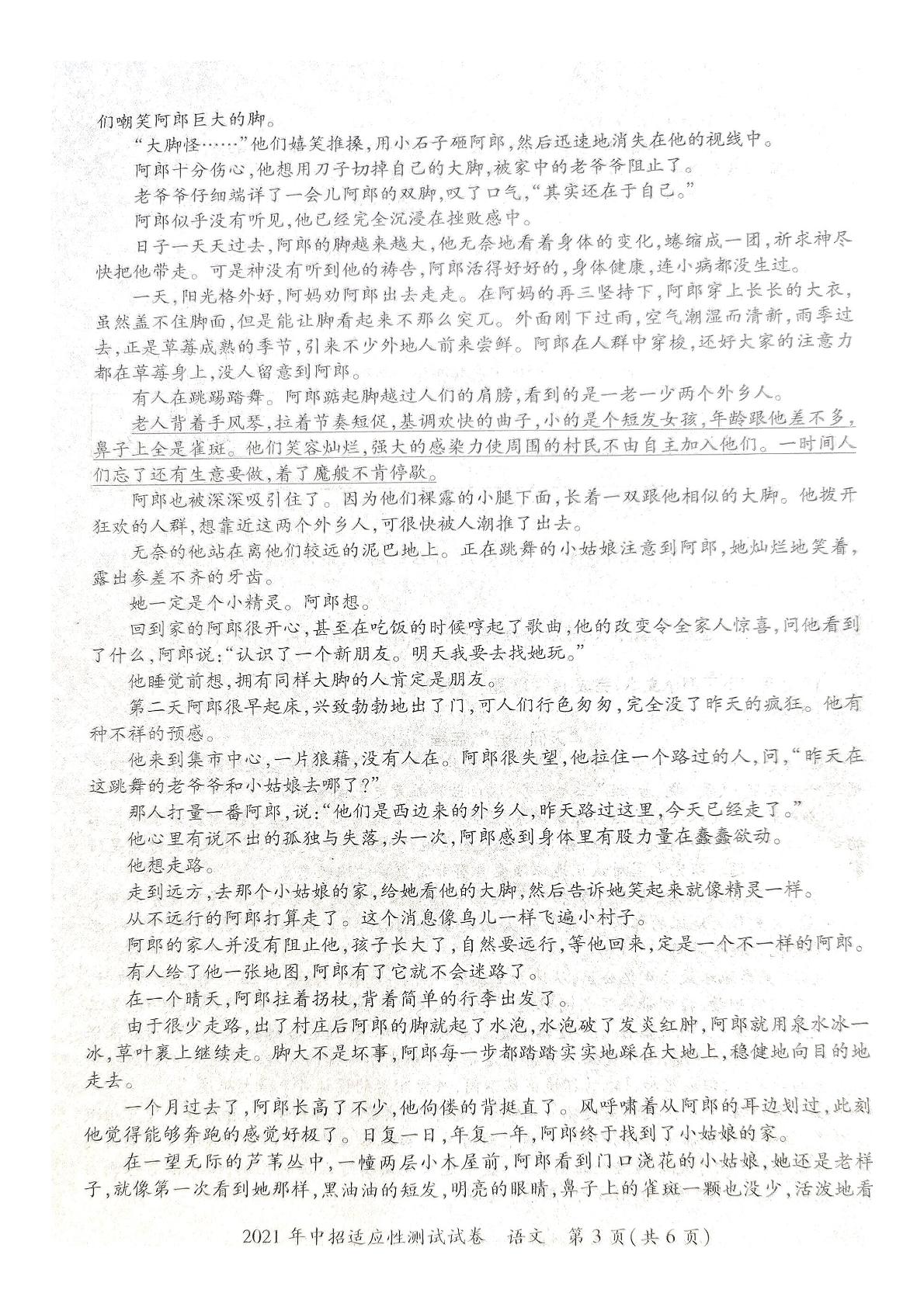 2021年河南省郑州市巩义市中考第二次模拟考试语文试卷
