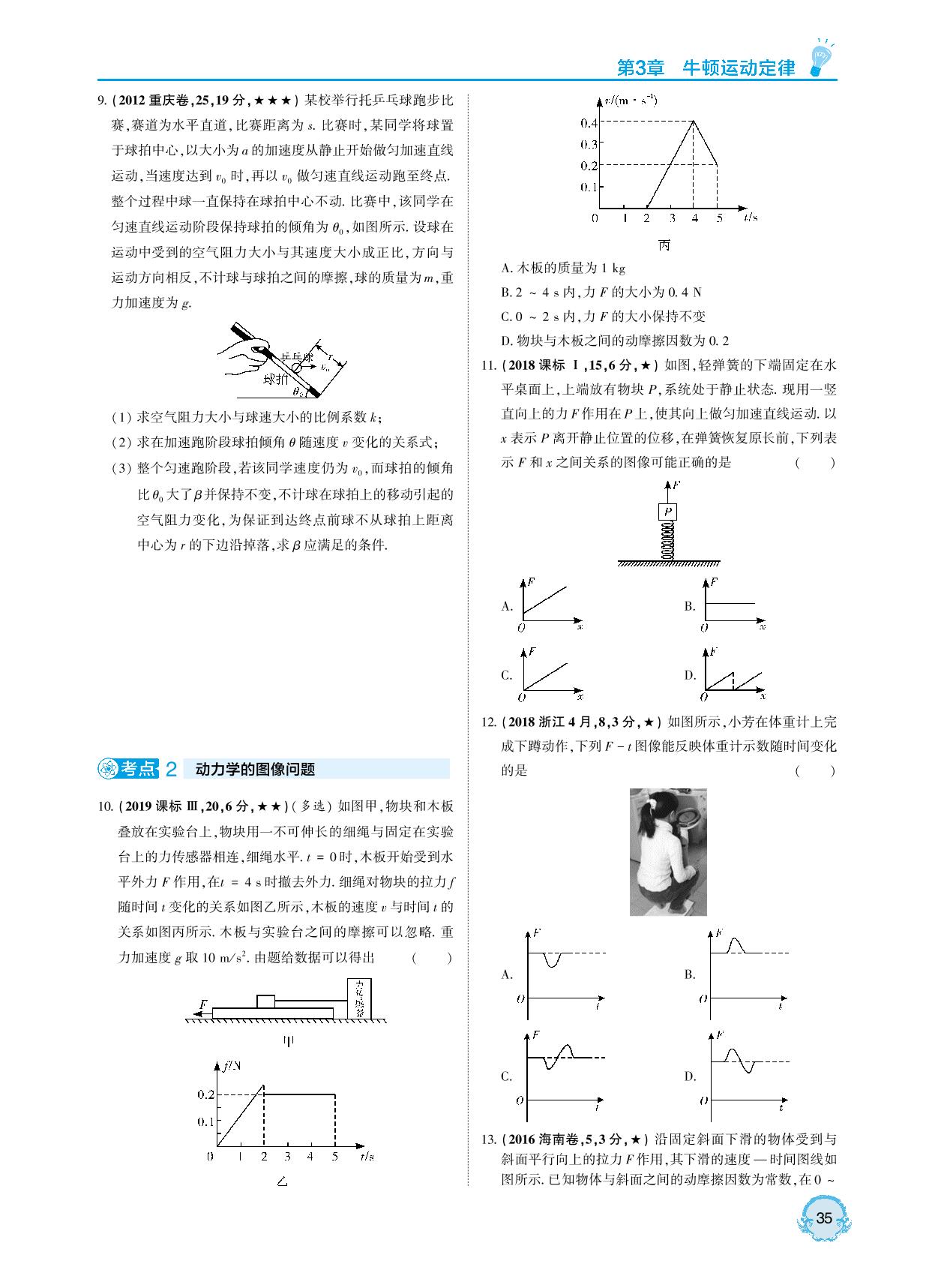第3章 第2课时 牛顿运动定律的综合应用-【直击双1流】2022版高考物理真题分类全刷