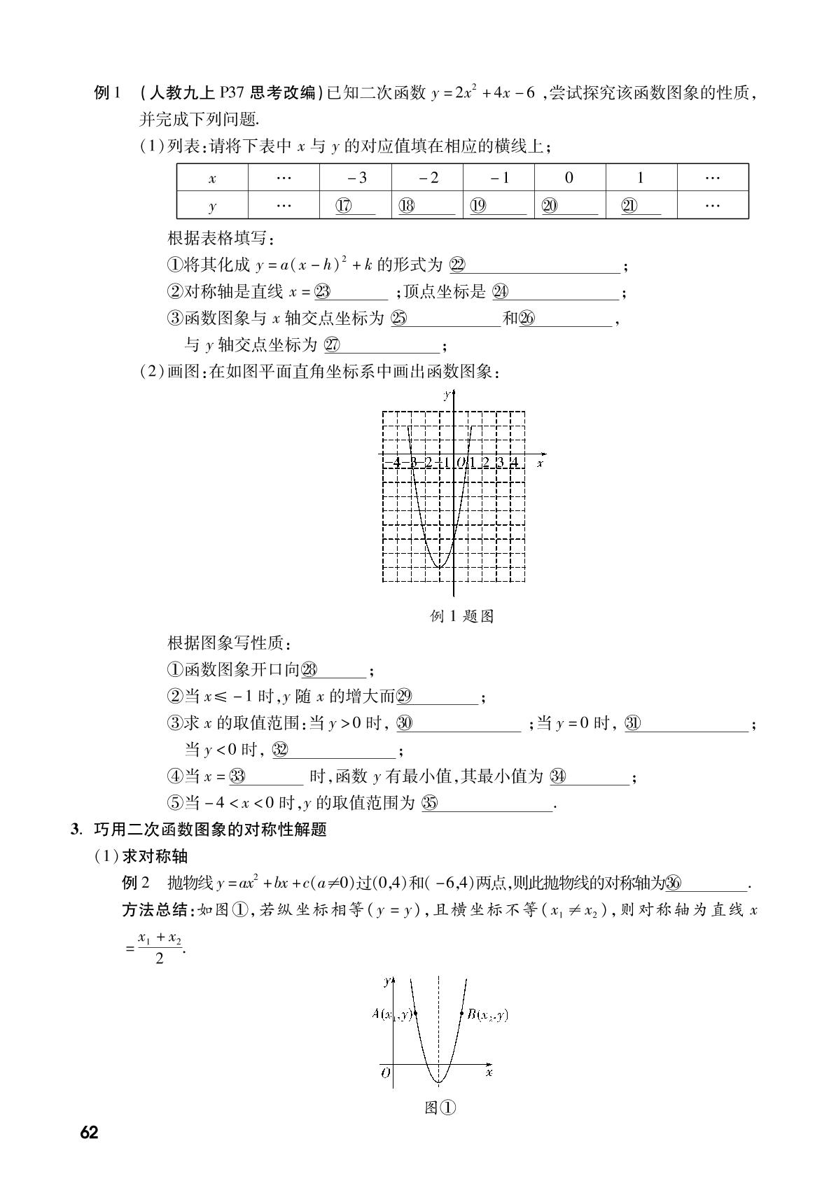 第三章 命题点10 二次函数的图象与性质(必考)（精讲册）-【厚积薄发】2023河北中考数学中考源动力中考总复习