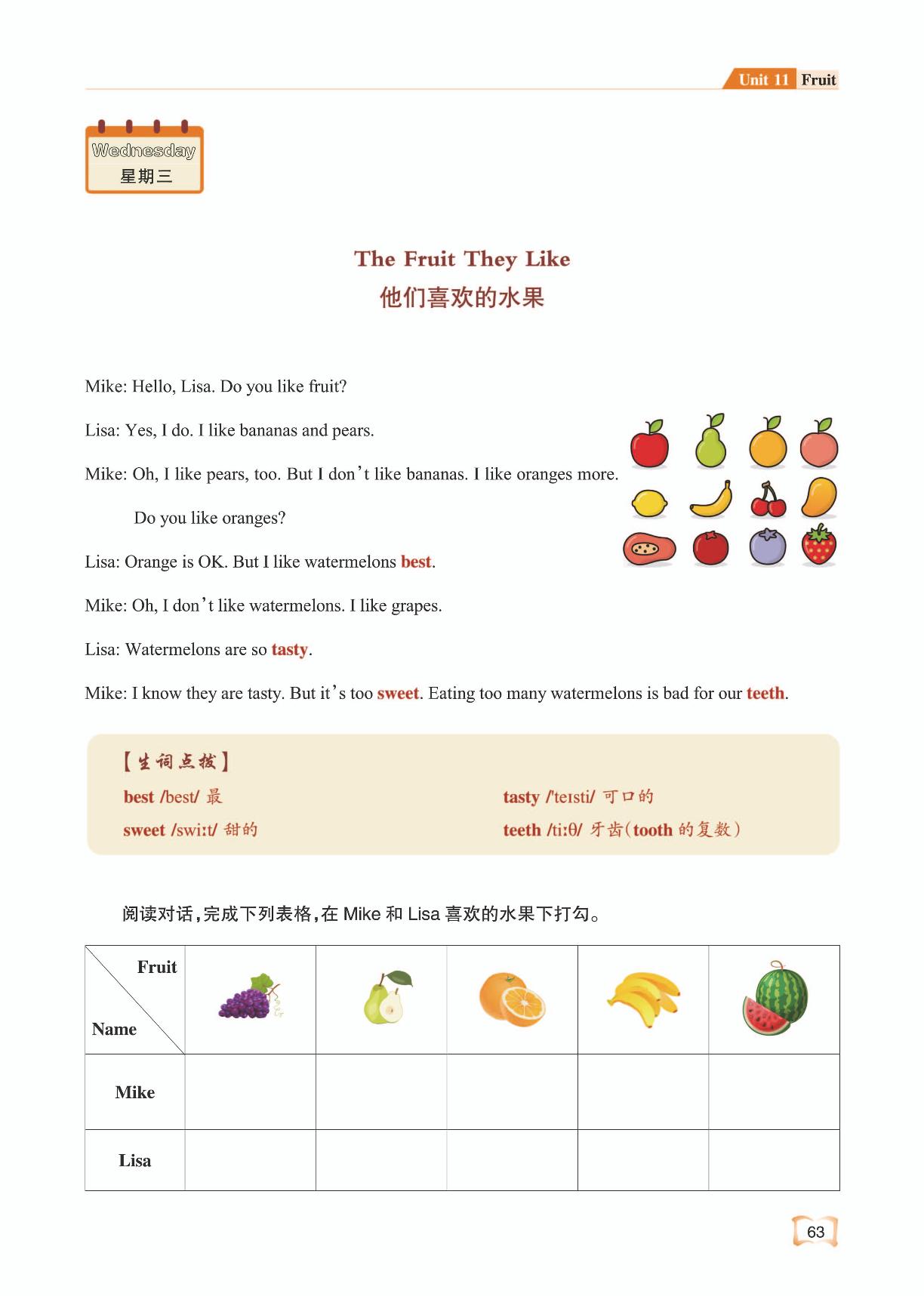 Unit 11 Fruit-【壹道学】小学英语三年级话题阅读