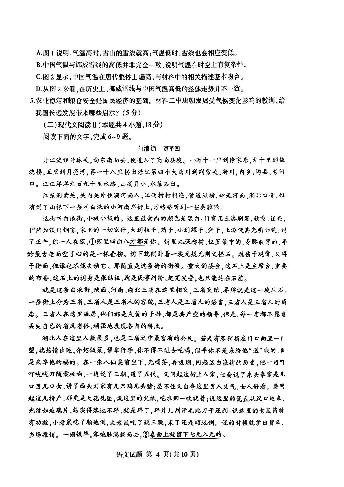 2024届山东省临沂市高三一模考试语文试题