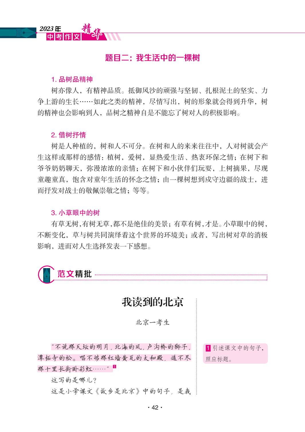 2023·北京卷-2023年语文中考作文精华
