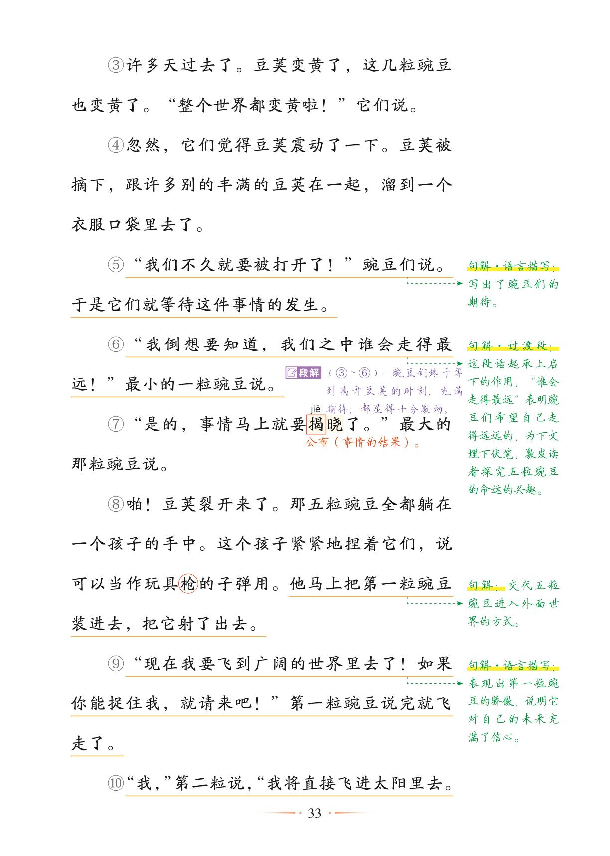 5 一个豆荚里的五粒豆-【随堂笔记】2024-2025学年四年级上册语文（统编版）