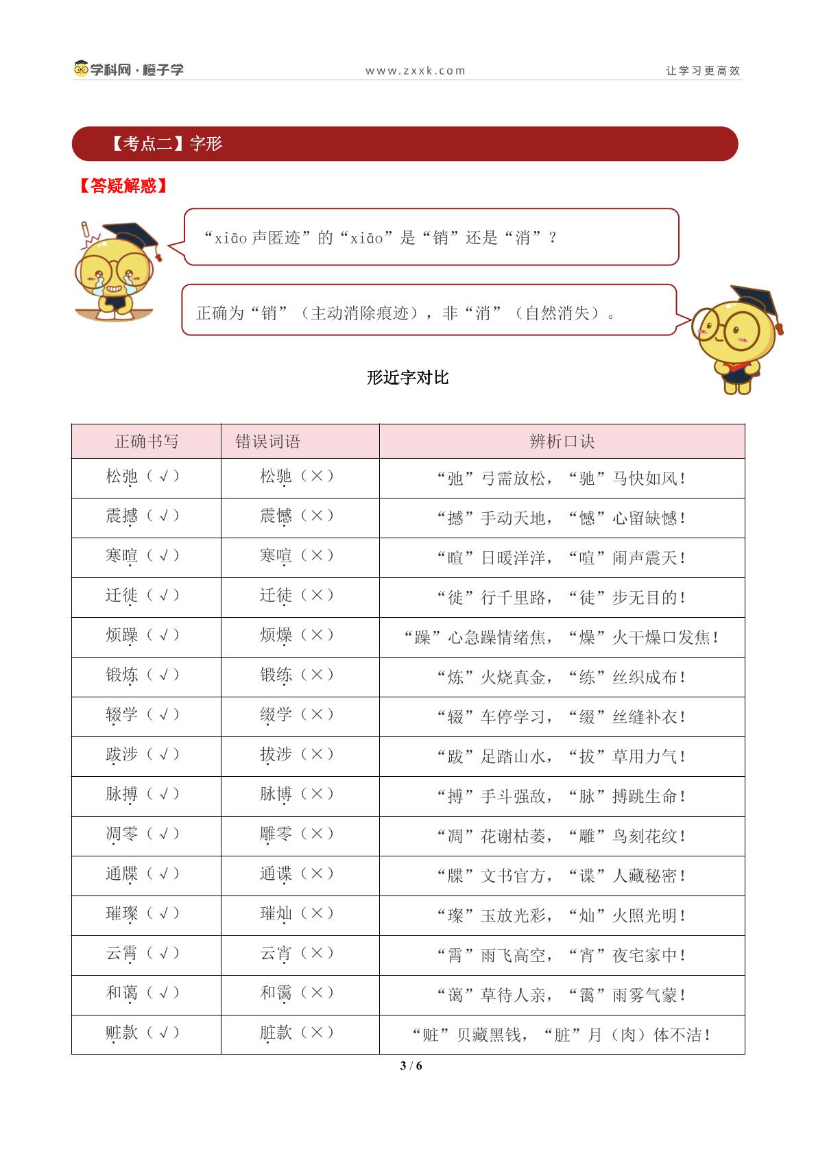 专题02 【学案】汉字：字音、字形、字义