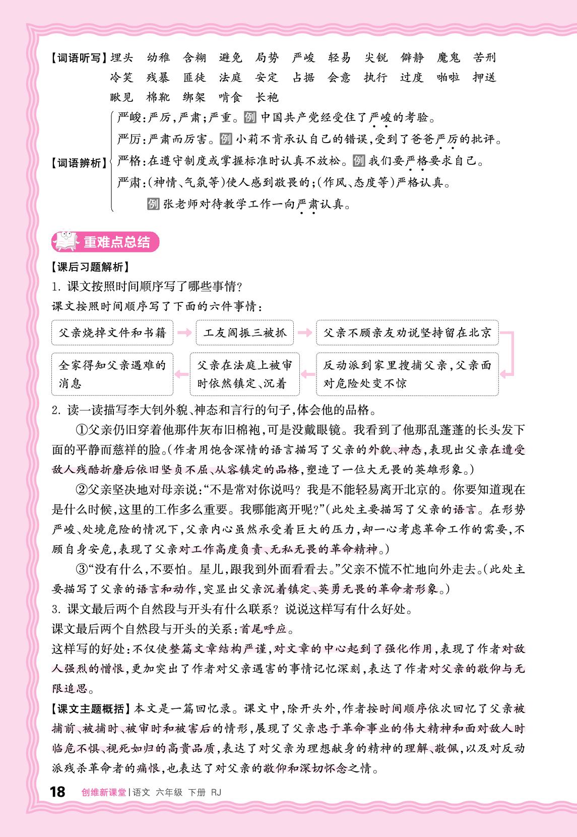 第4单元 人文主题：理想和信念（助学手册）-【王朝霞创维新课堂】2024-2025学年六年级下册语文同步优化训练(统编版)