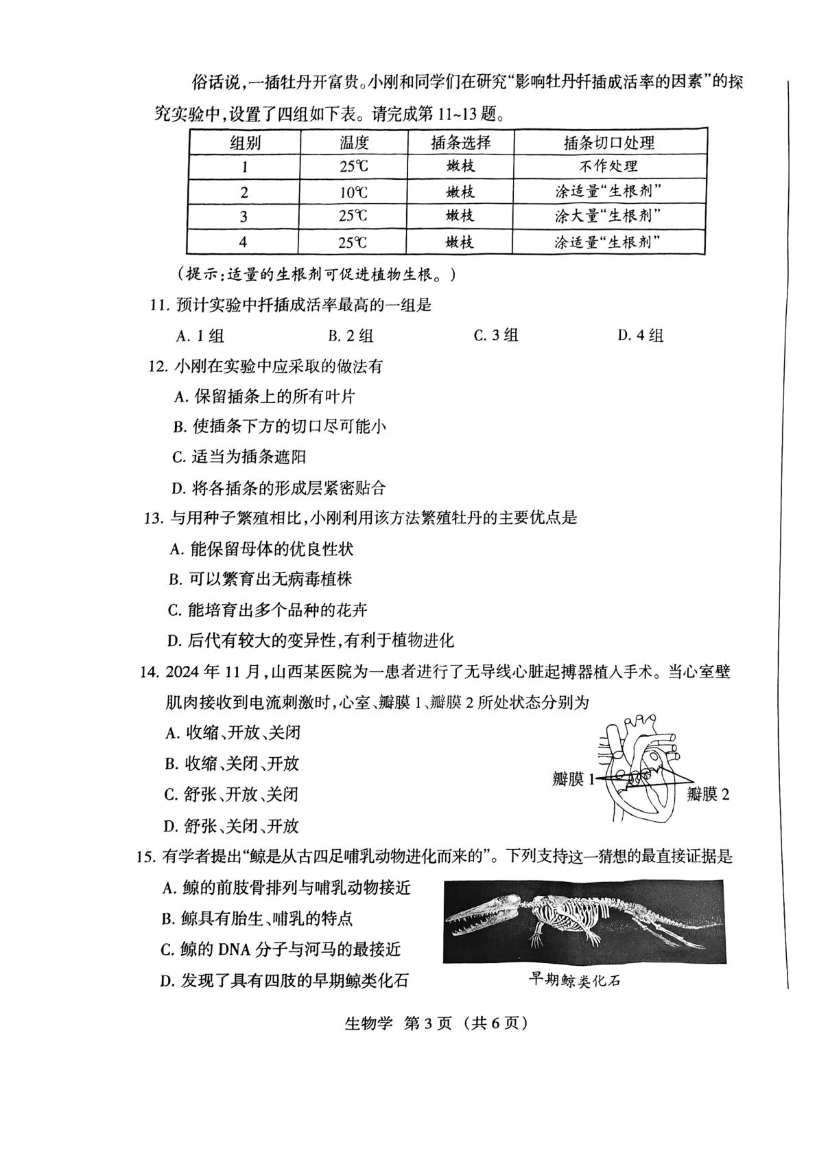 2025年山西省运城市名校八年级联考二模生物试题