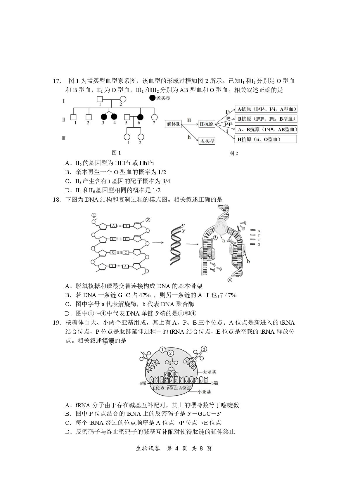 江苏省南通市2024-2025学年高一下学期期中生物试卷