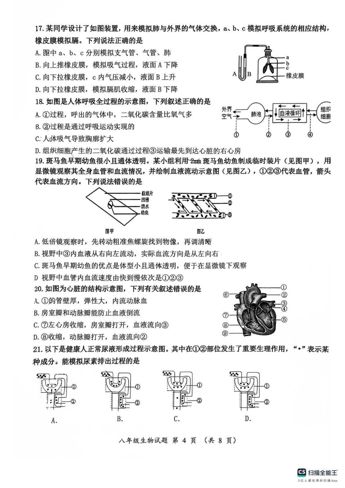 2025年山东省济南市槐荫区中考一模生物试题