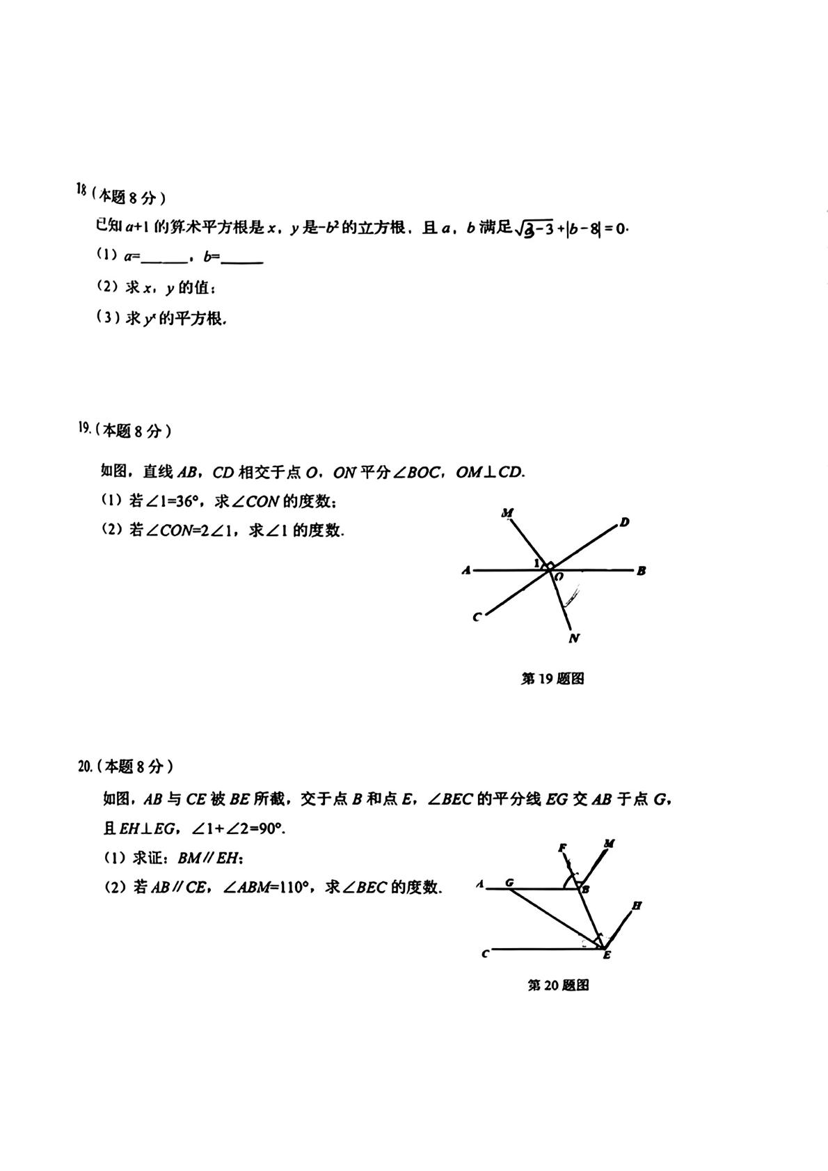 辽宁省葫芦岛市龙港区2024-2025学年下学期七年级期中考试数学试题