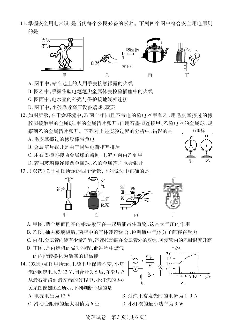 2025年河南省信阳市潢川县中考二模物理试卷