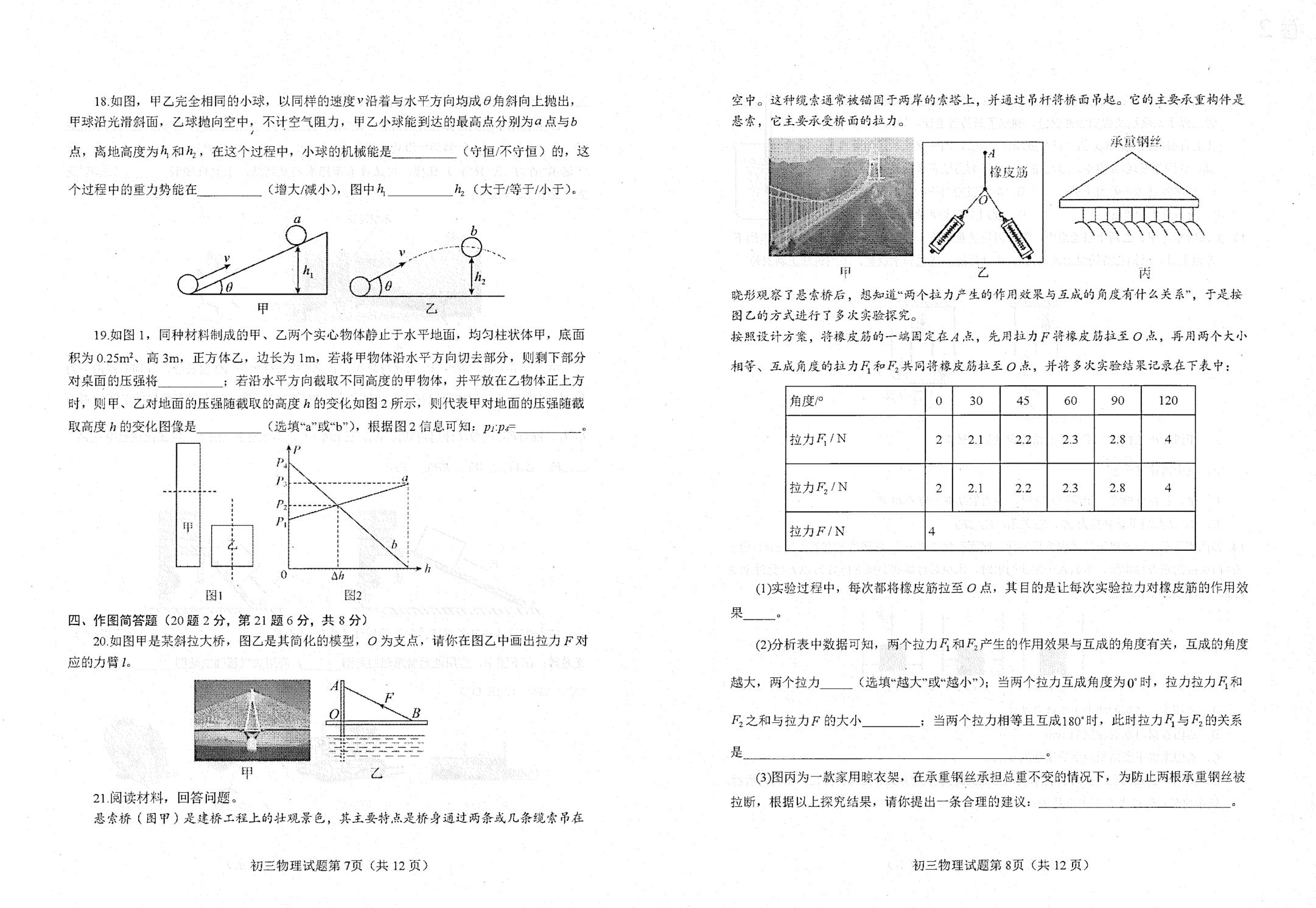 山东省烟台市蓬莱区（五四制）2024-2025学年八年级下学期期末考试物理试题
