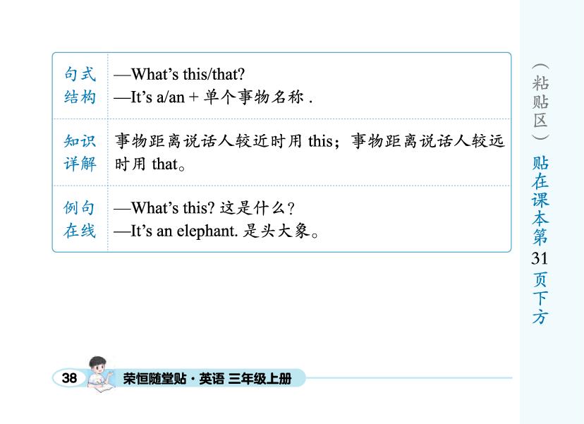 Unit 3 Part B-【荣恒随堂贴】2025-2026学年新教材三年级上册英语同步预习册（人教PEP版2024）