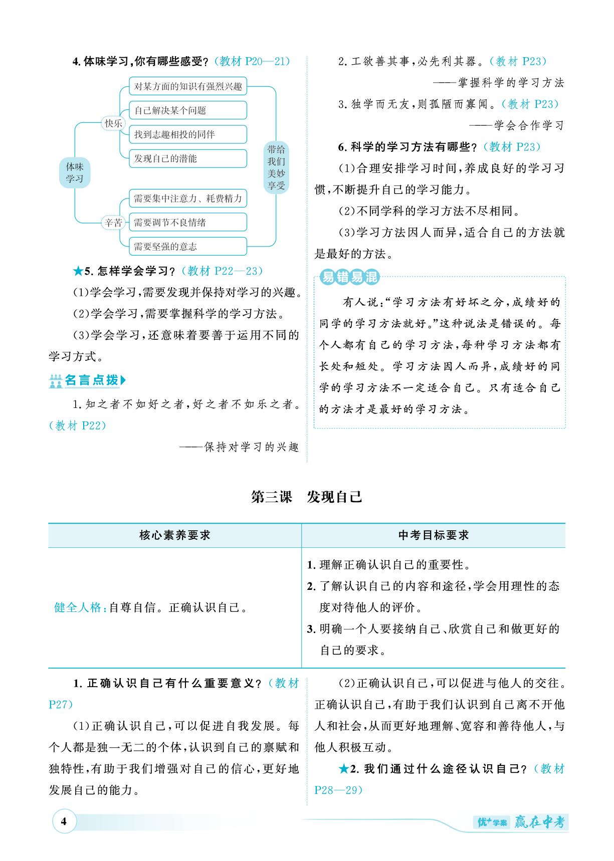 七年级上册 第一单元 成长的节拍-（讲练）【优+学案·赢在中考】2025年中考道德与法治总复习（山东专用）
