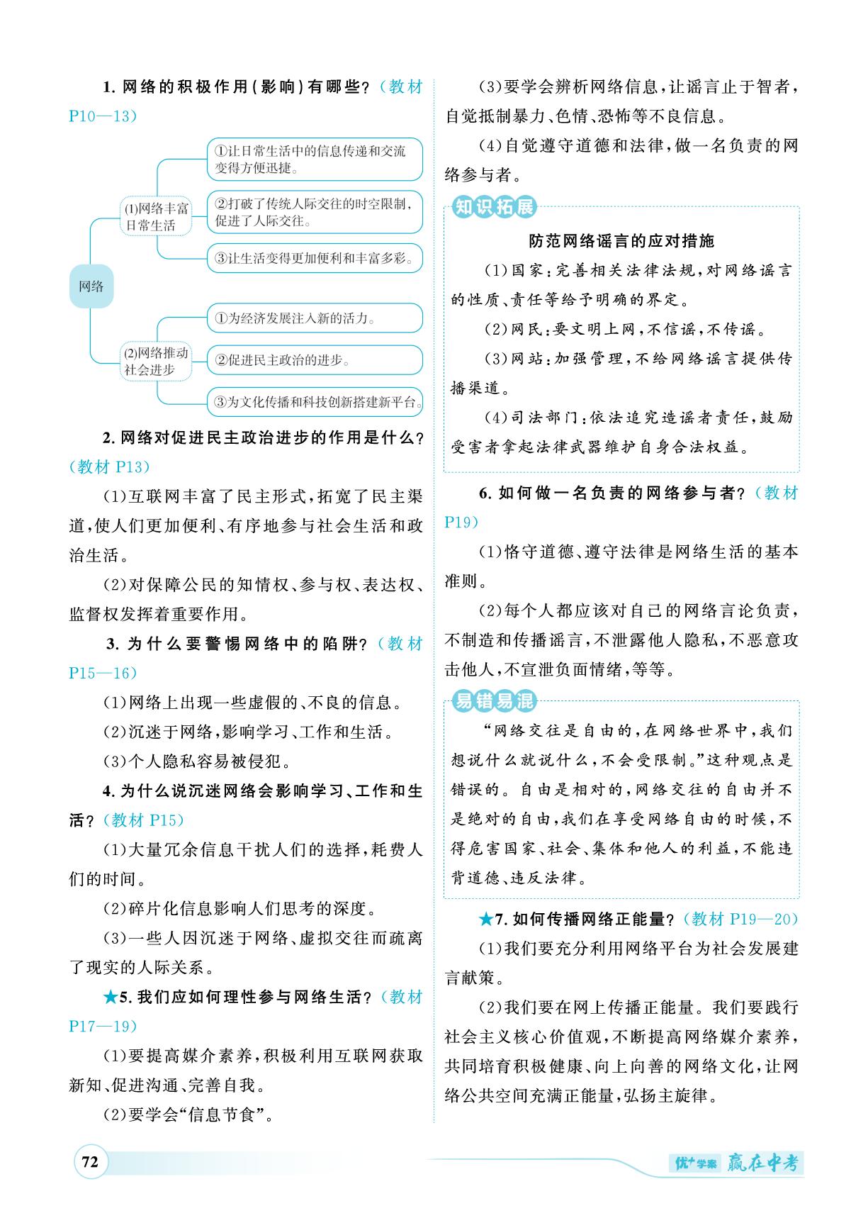 八年级上册 第一单元 走进社会生活-（讲练）【优+学案·赢在中考】2025年中考道德与法治总复习（山东专用）
