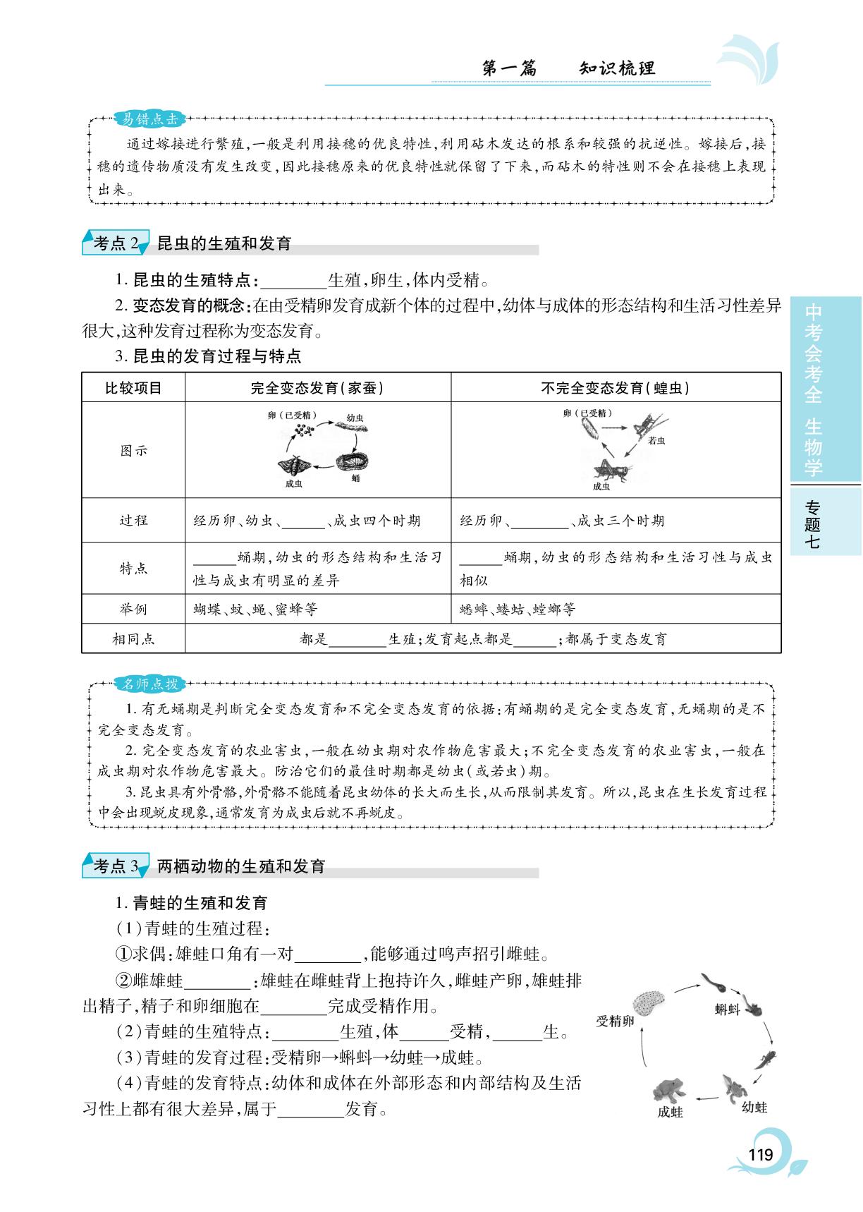 第17章 生物的生殖和发育-2025年安徽省初中生物中考会考全