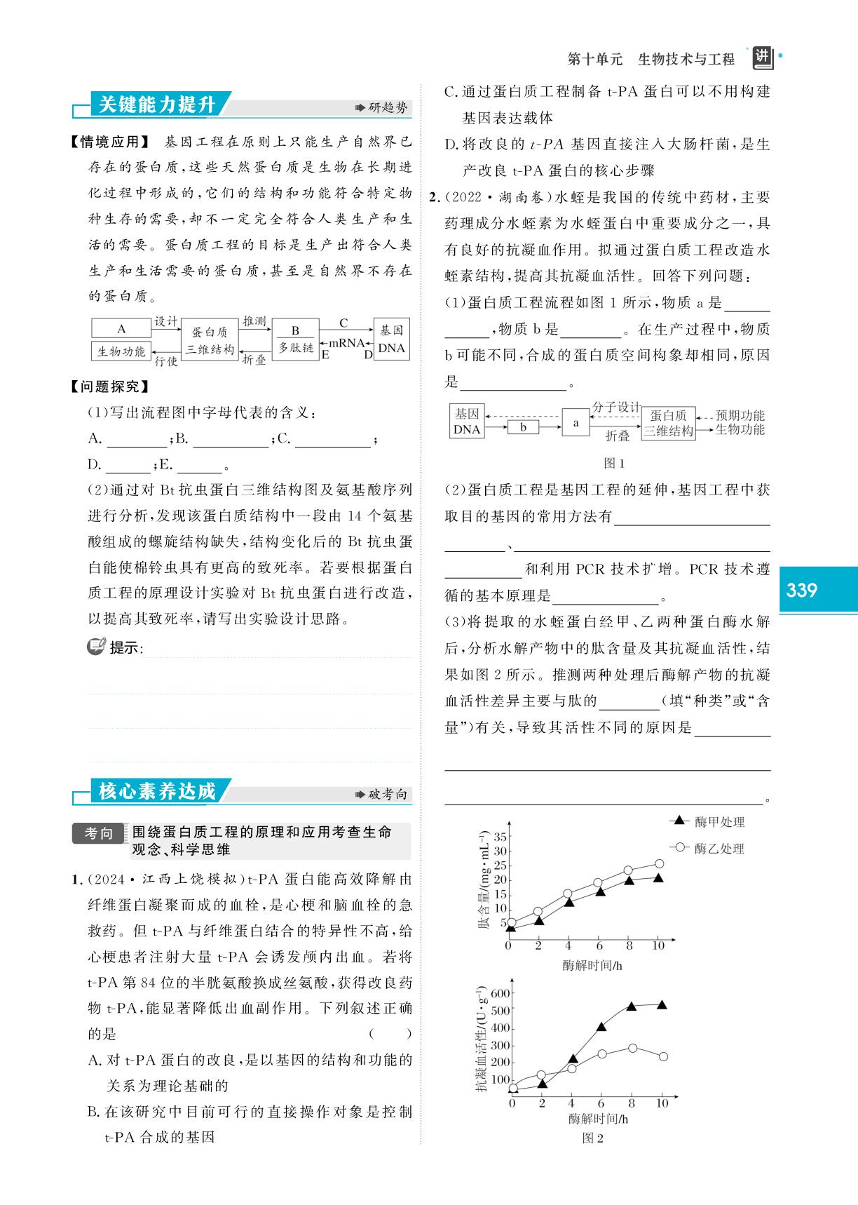 第56课时 基因工程的应用、蛋白质工程及生物技术的安全性与伦理问题-【红对勾讲与练·讲义】2026年高考生物大一轮复习全新方案通用版（单选版）