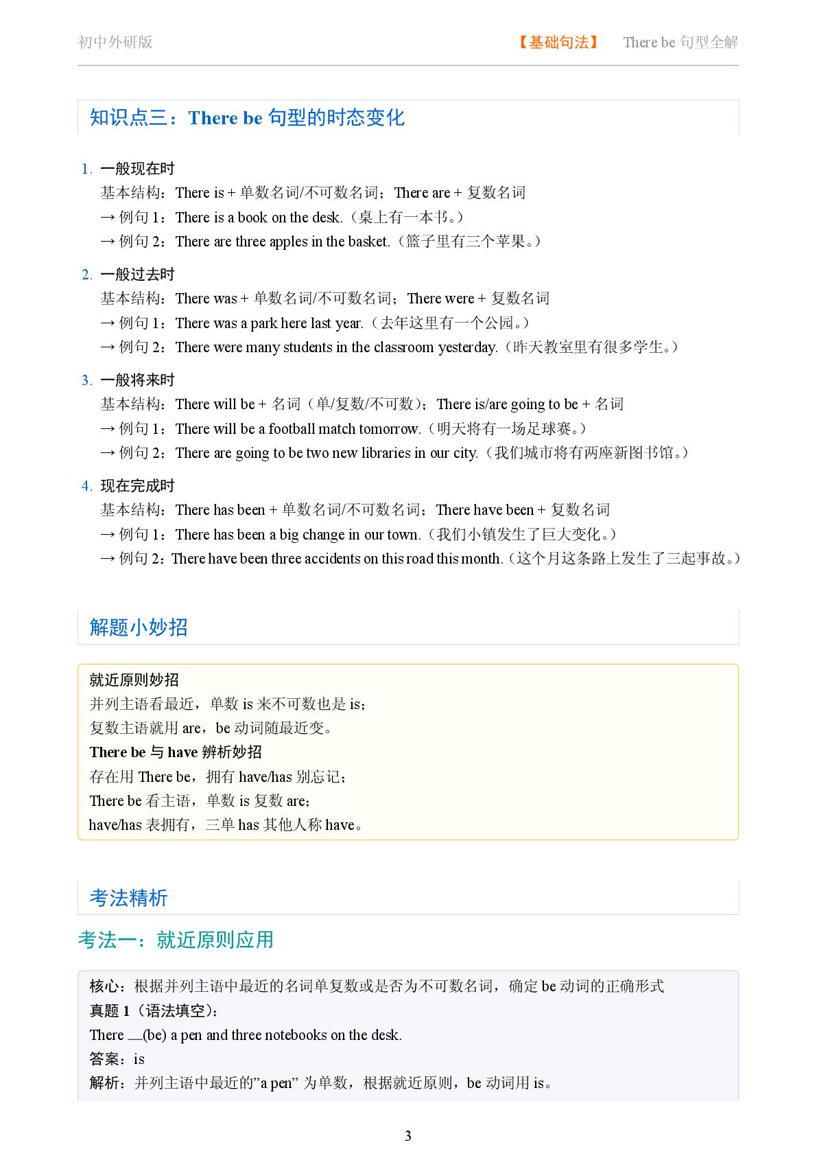 基础句法 01-2025-2026学年英语中考复习语法知识点全解（外研版)