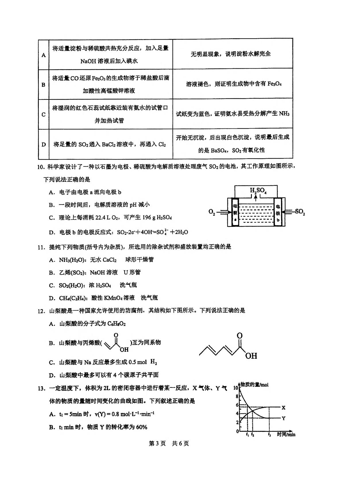 四川泸州市高级中学校2024-2025学年高一下学期期末考试 化学试题