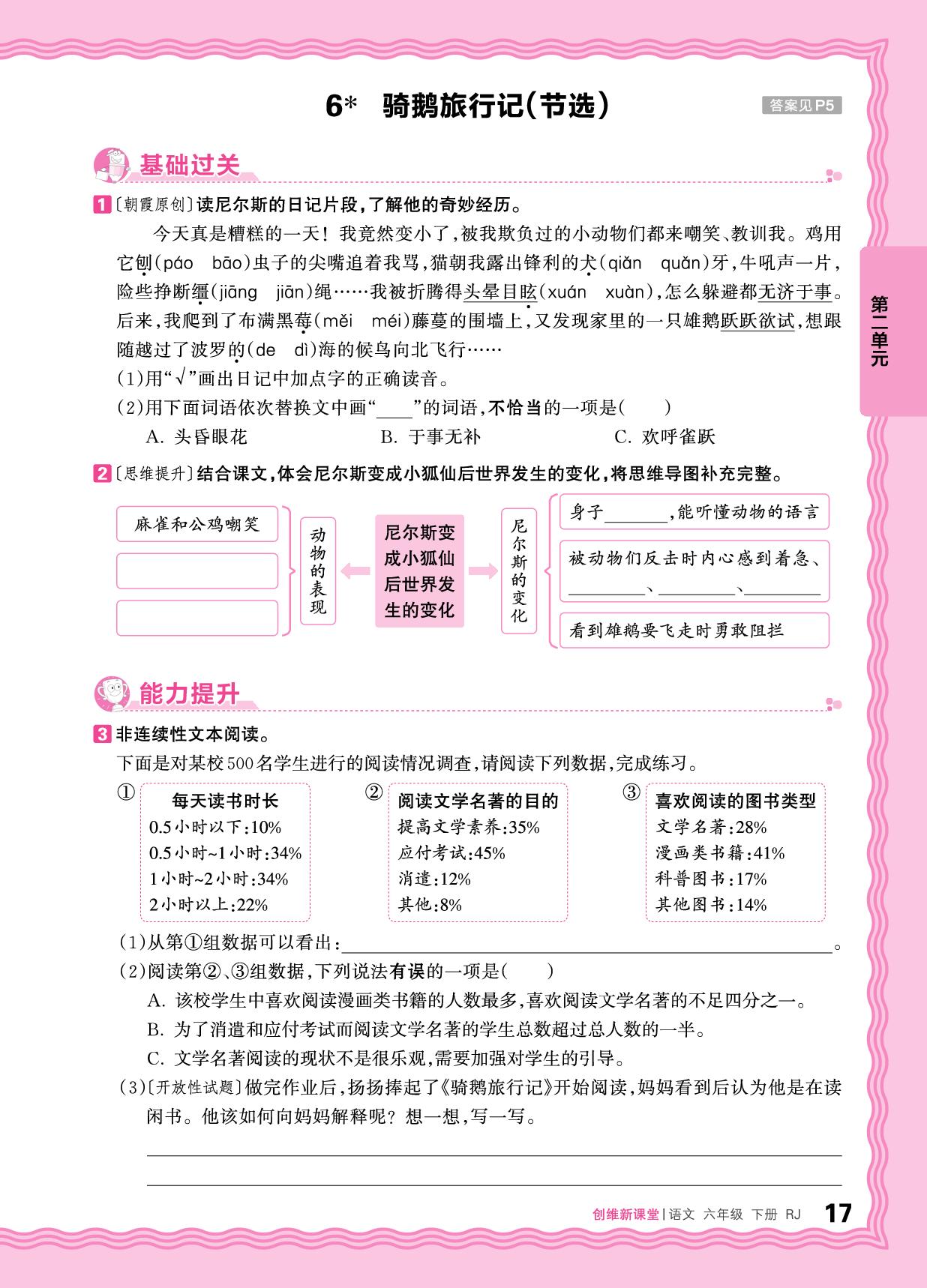 第二单元 同步练习-【王朝霞创维新课堂】2025-2026学年六年级下册语文同步优化训练(统编版)