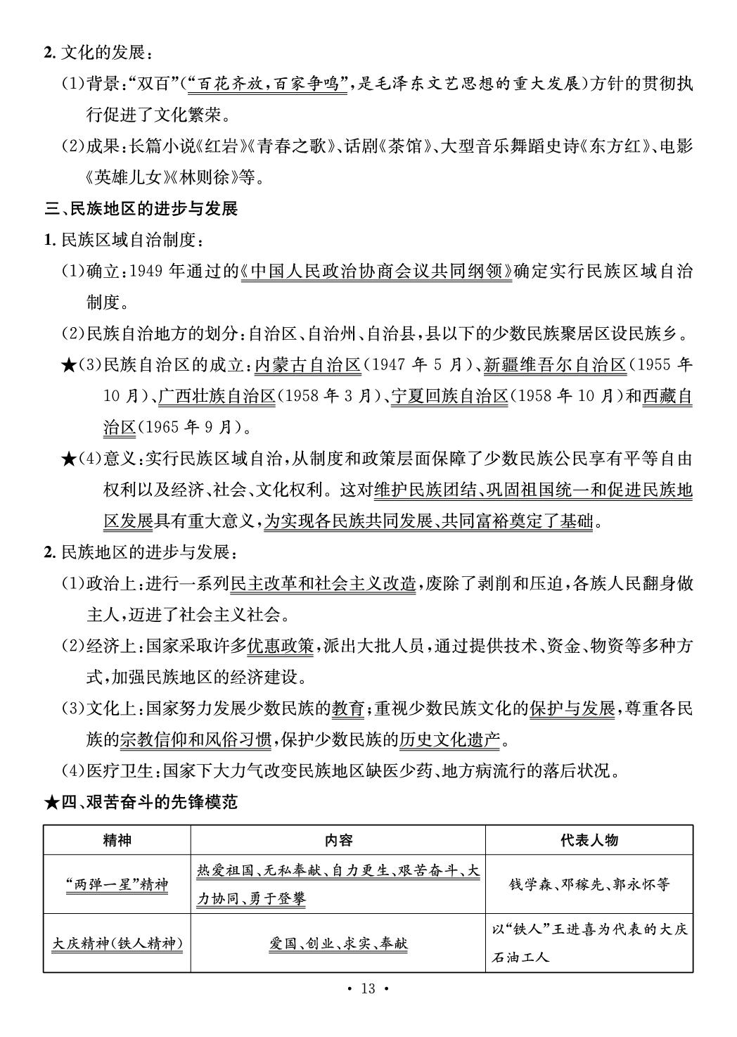 第二单元 社会主义建设道路的探索（速查速记）-【鸿鹄志·名师测控】2025-2026学年八年级下册历史（统编版·新教材 河南专版）