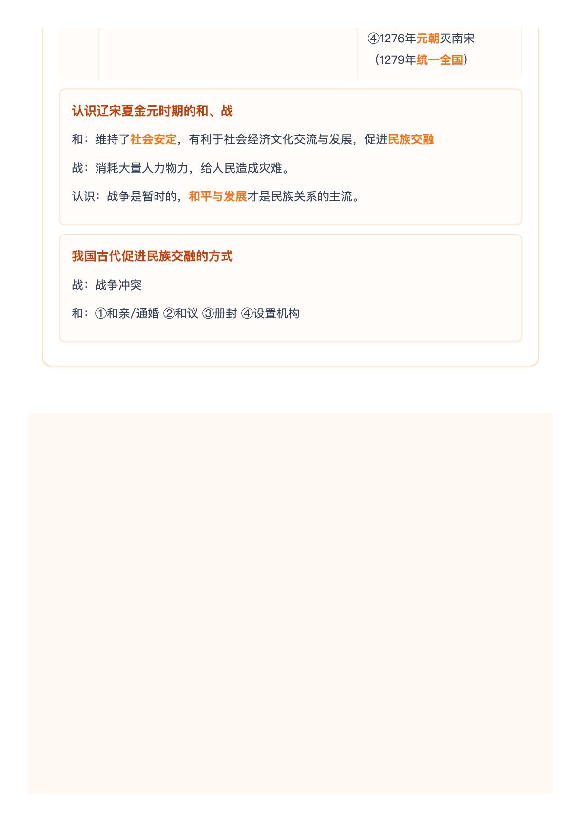 【交互记背】辽宋夏金元的更替与民族关系发展