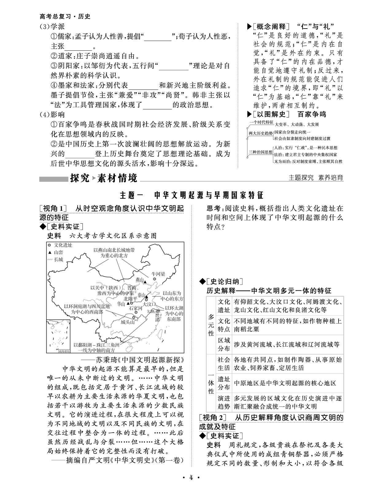 第1讲 中华文明的起源与早期国家和春秋战国时期的诸侯纷争与变法运动-【创新教程】2027年高考历史总复习大一轮讲义