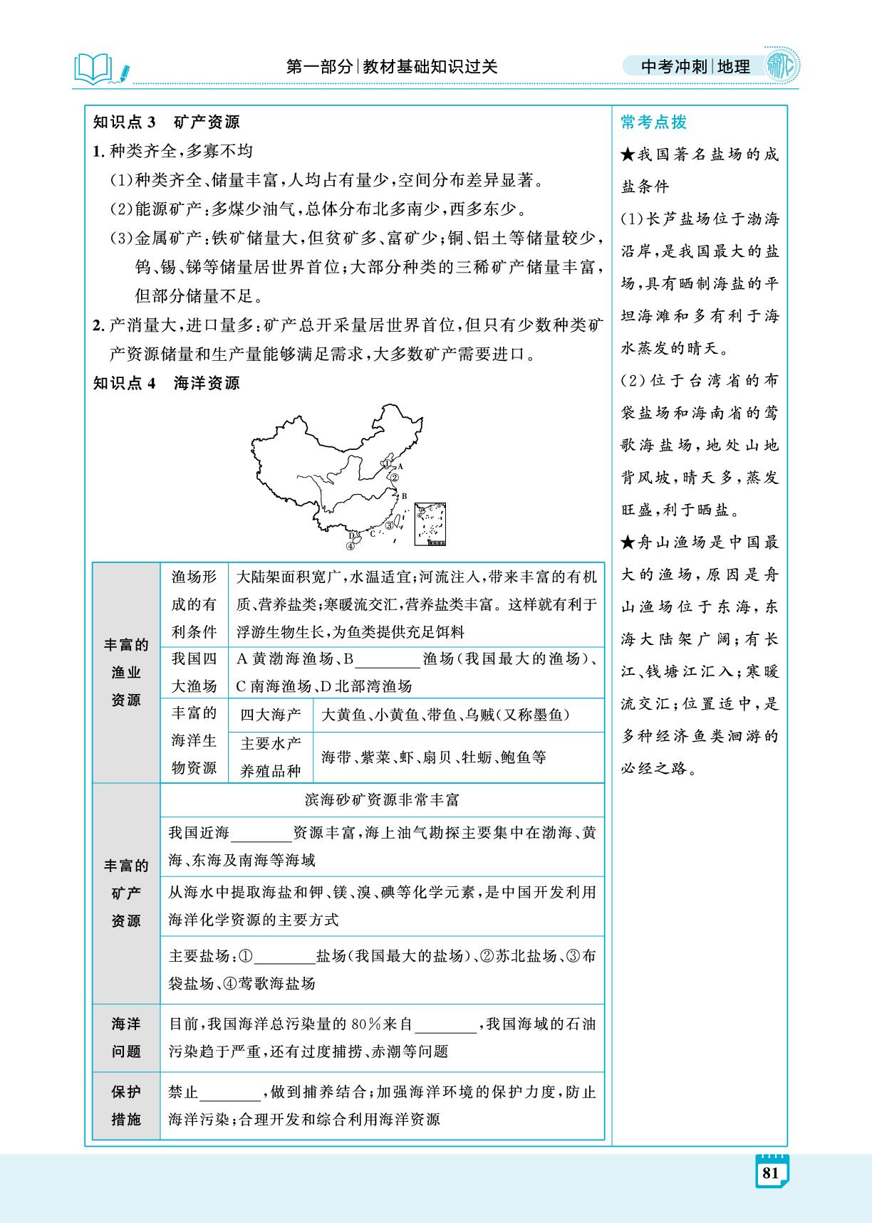 专题20 中国的自然资源与灾害-【夺冠百分百】2026年中考地理冲刺精讲册（河北专用）