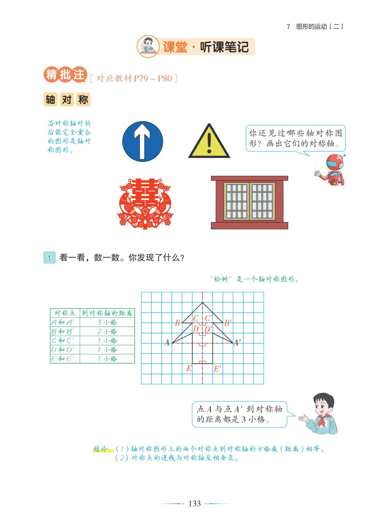 第1课时轴对称-【随堂笔记】2025-2026学年四年级下册数学（人教版）