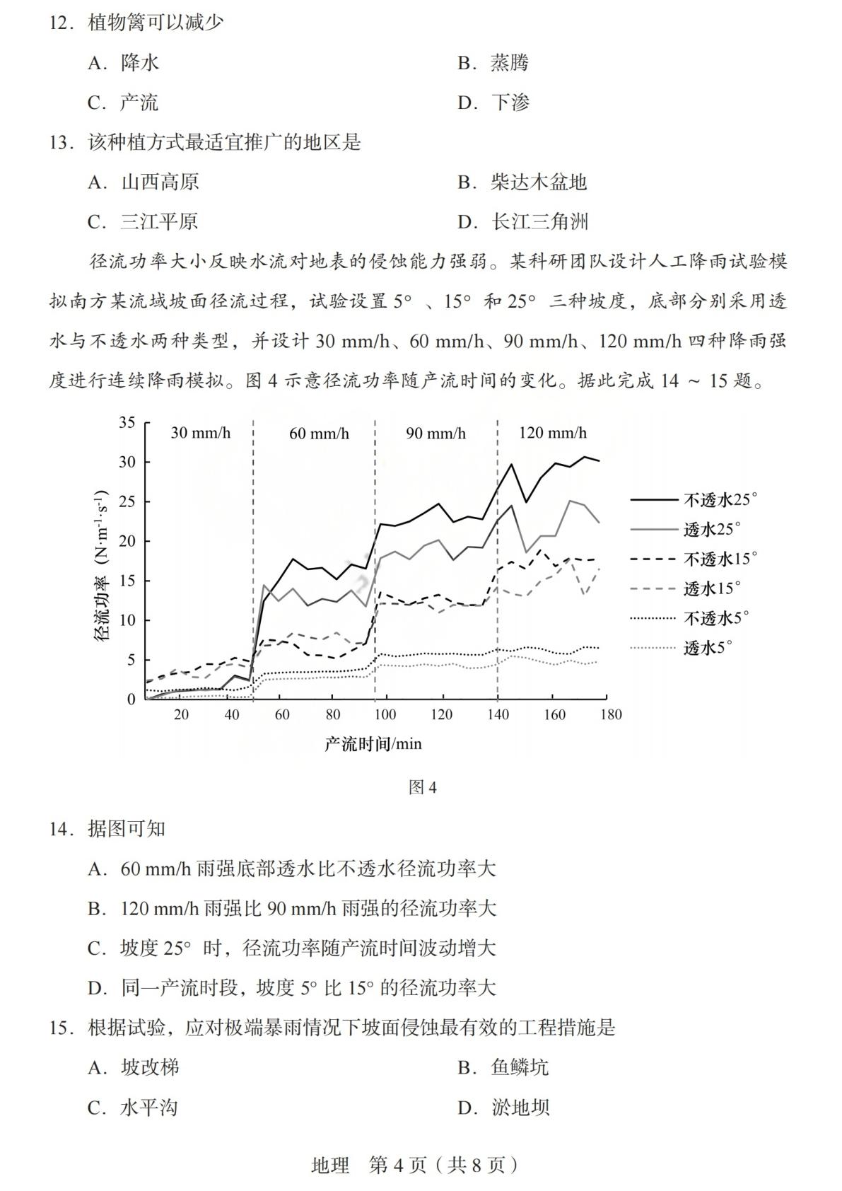 2026年山西省普通高中学业水平选择性考试调研地理试题