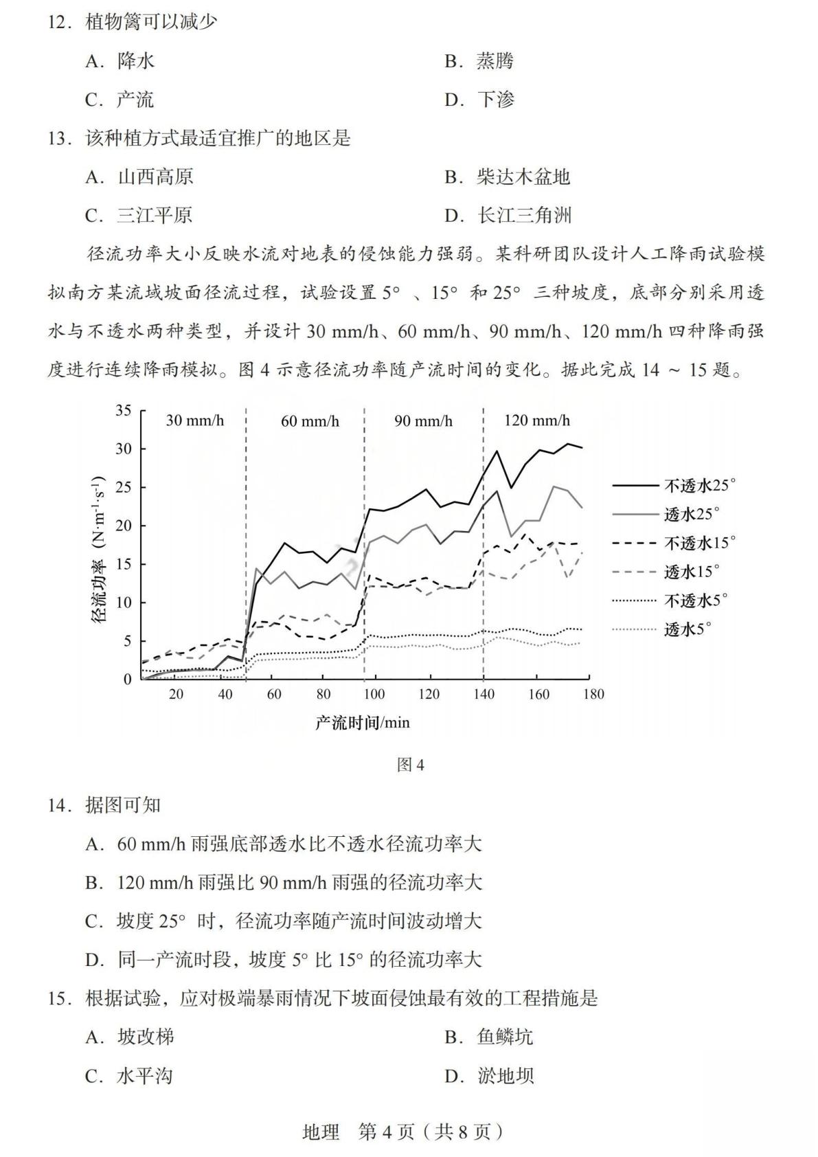 2026年山西省普通高中学业水平选择性考试调研地理试题