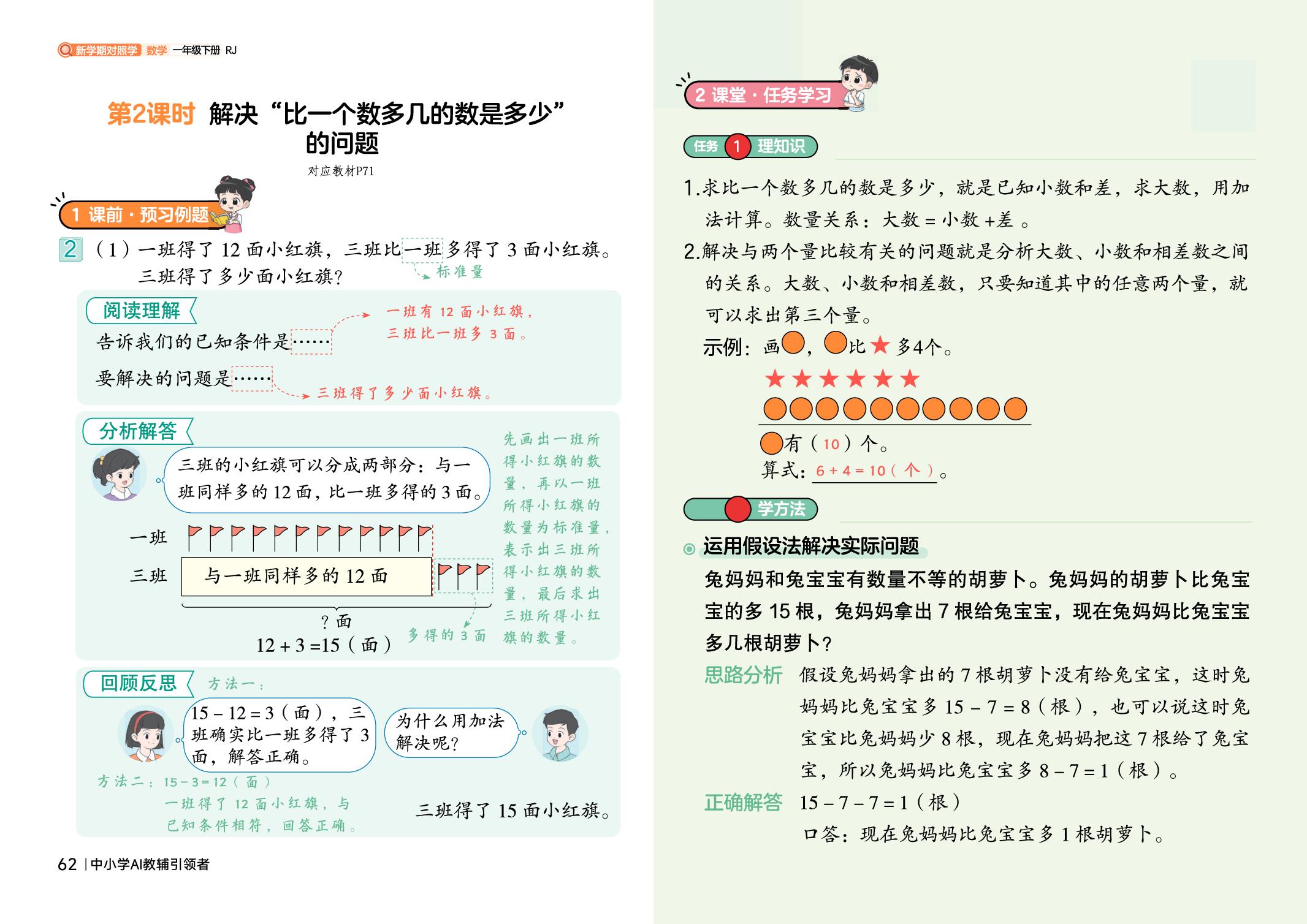 六 数量间的加减关系-【新学期笔记对照学】2025-2026学年一年级下册数学（人教版·新教材）