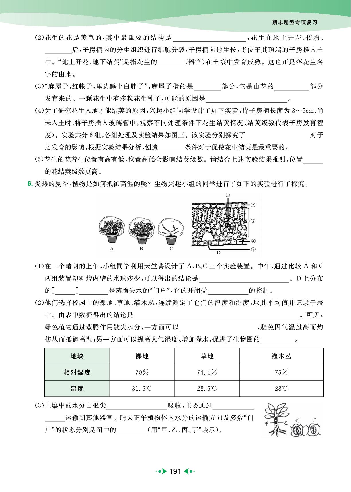 期末题型专项复习 专题4 综合运用（主书）-【宝典训练】2025-2026学年七年级下册生物高效课堂（人教版·新教材）