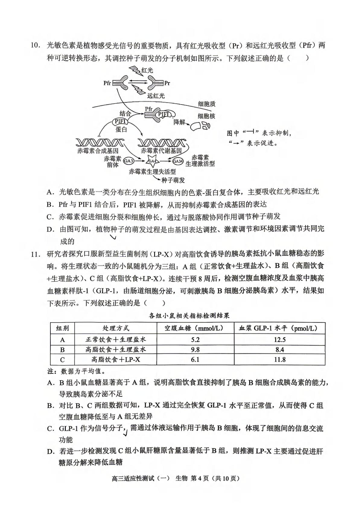 2026届重庆市北碚区西南大学附属中学校高三模拟预测生物试题