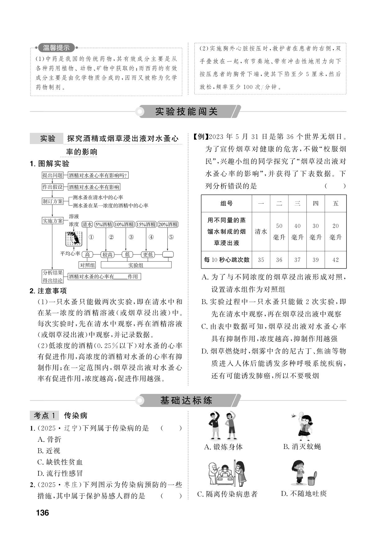 第5单元 健康地生活-【中考对策】2026年中考总复习生物（鲁科版 五四制）