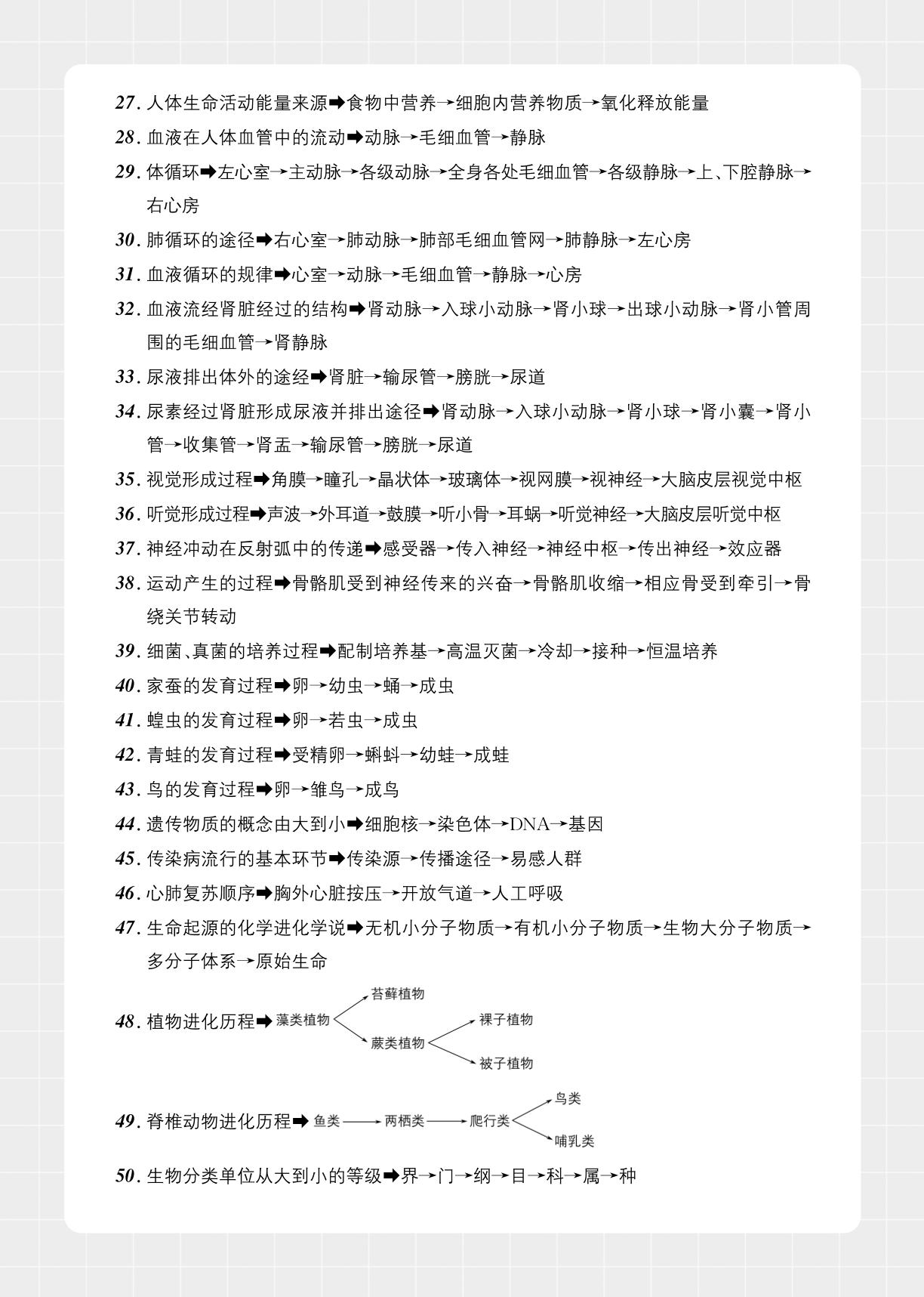 易错、流程、易混辨析-【中考对策】2026年中考总复习生物（鲁科版 五四制）