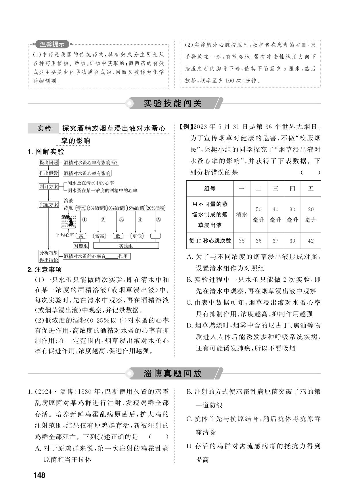 第5单元 健康地生活-【中考对策】2026年中考总复习生物（鲁科版 五四制）淄博专版