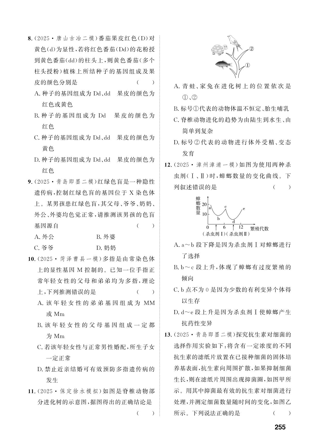 主题6 遗传与进化-【中考对策】2026年中考总复习生物（鲁科版 五四制）淄博专版
