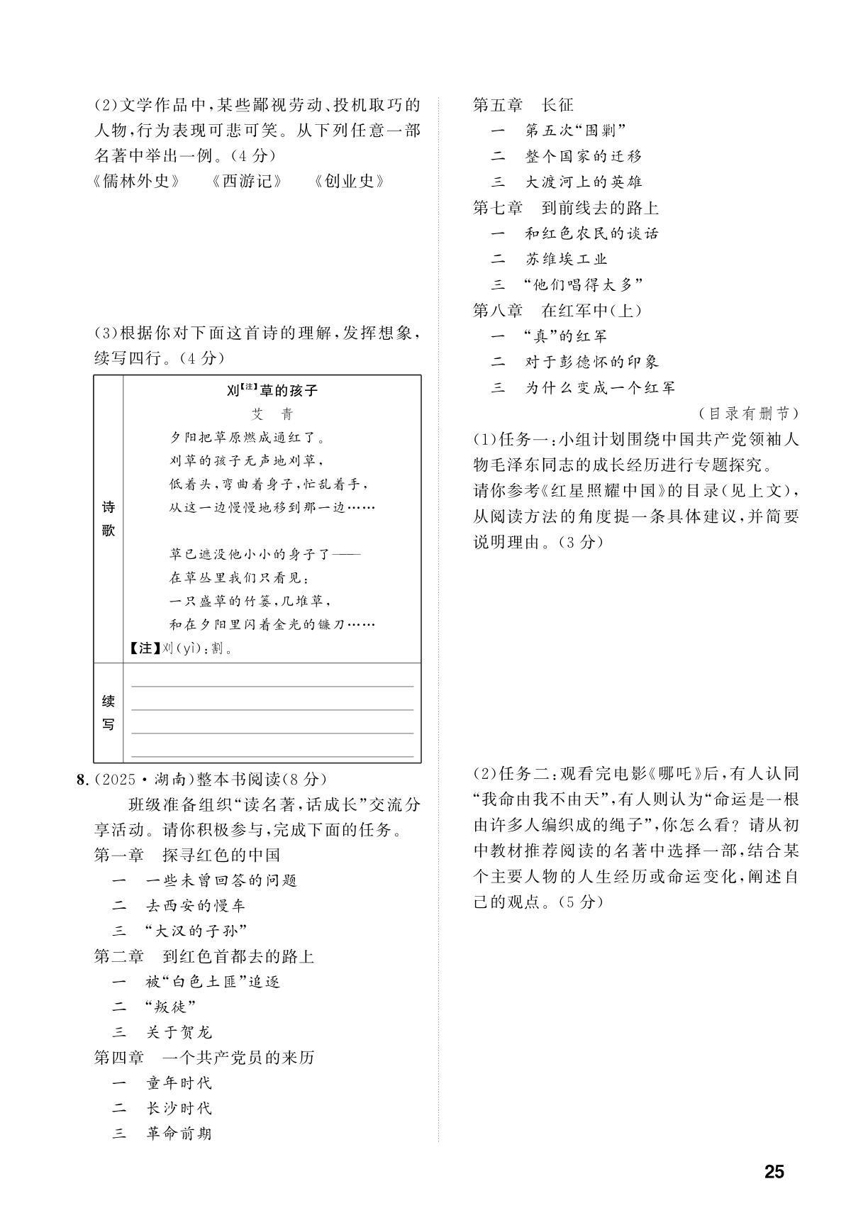 专题8 名著阅读-【中考对策】2026年中考总复习语文主题情境练+专题专练