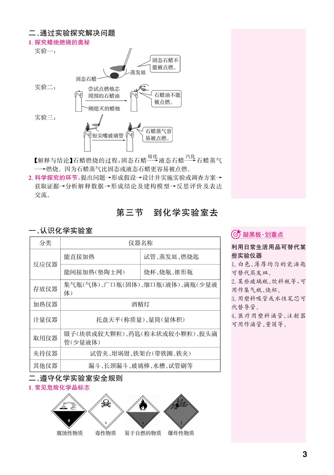 第1单元 步入化学殿堂(核心知识手册)-【练测考】2025-2026学年八年级全一册化学（鲁教版五四制·新教材）