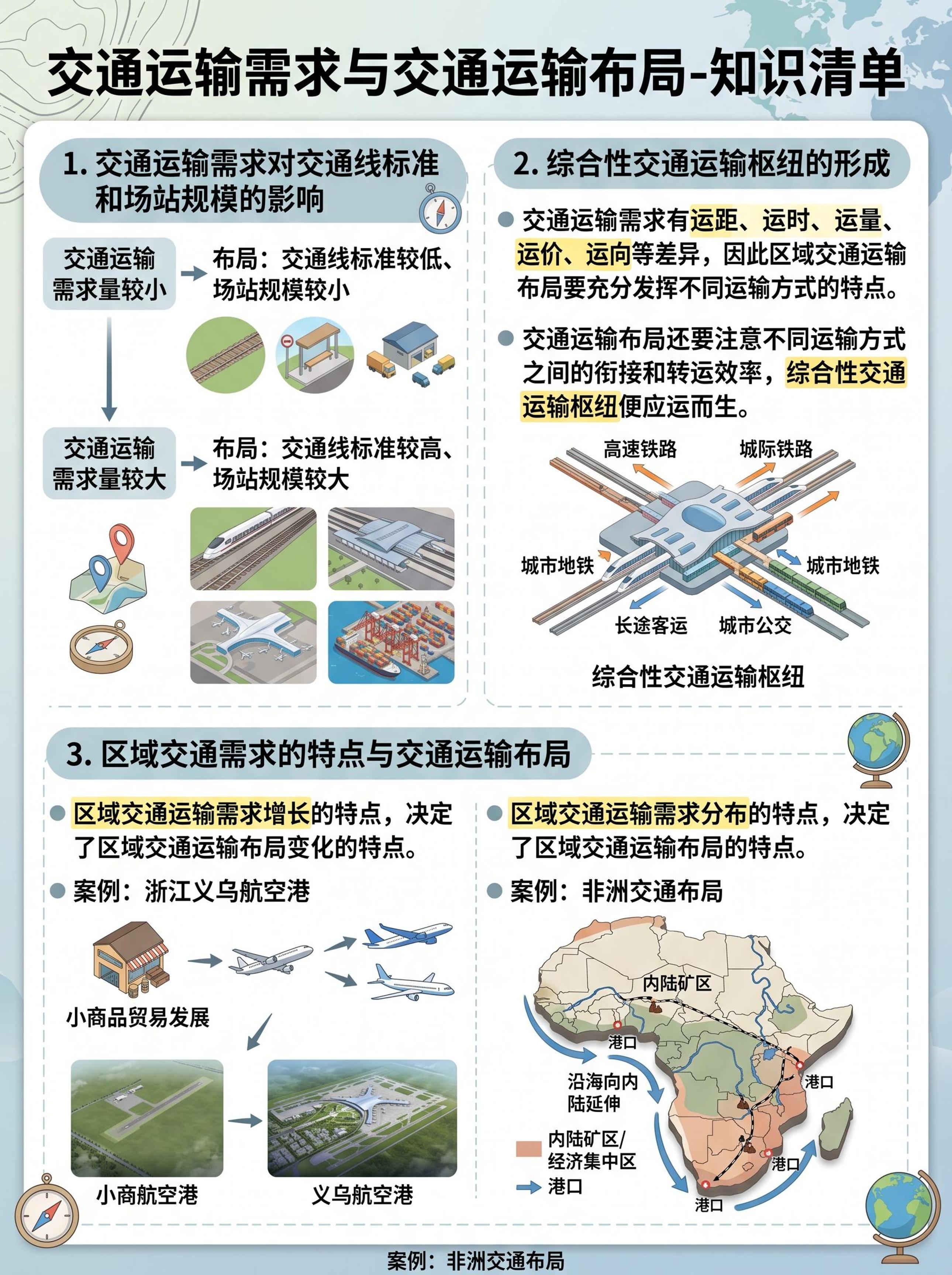 第四章 交通运输布局与区域发展（图文版知识清单）地理人教版必修第二册