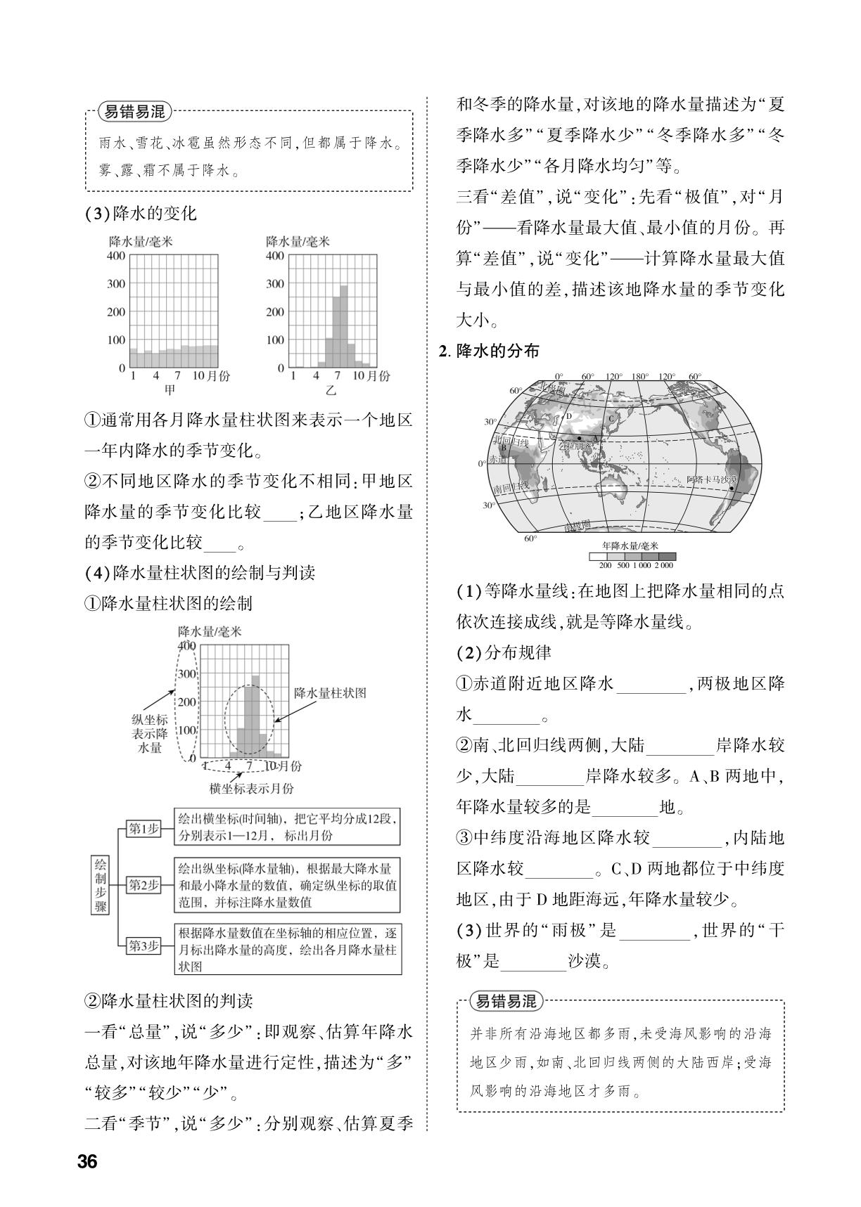 第4章 第1课时 多变的天气 气温、降水的变化与分布-【中考对策】2026年中考总复习地理（人教版）