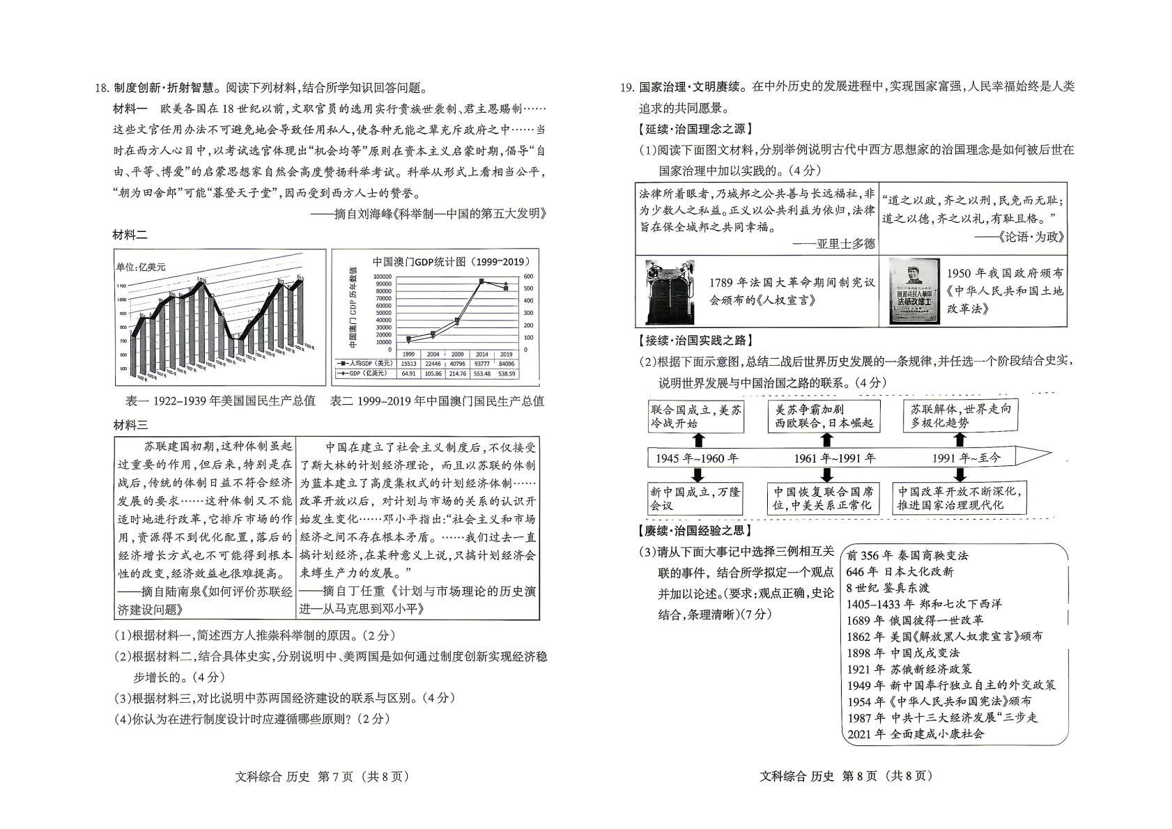 山西阳泉市城区部分学校2026年中考第二次模拟文科综合试卷